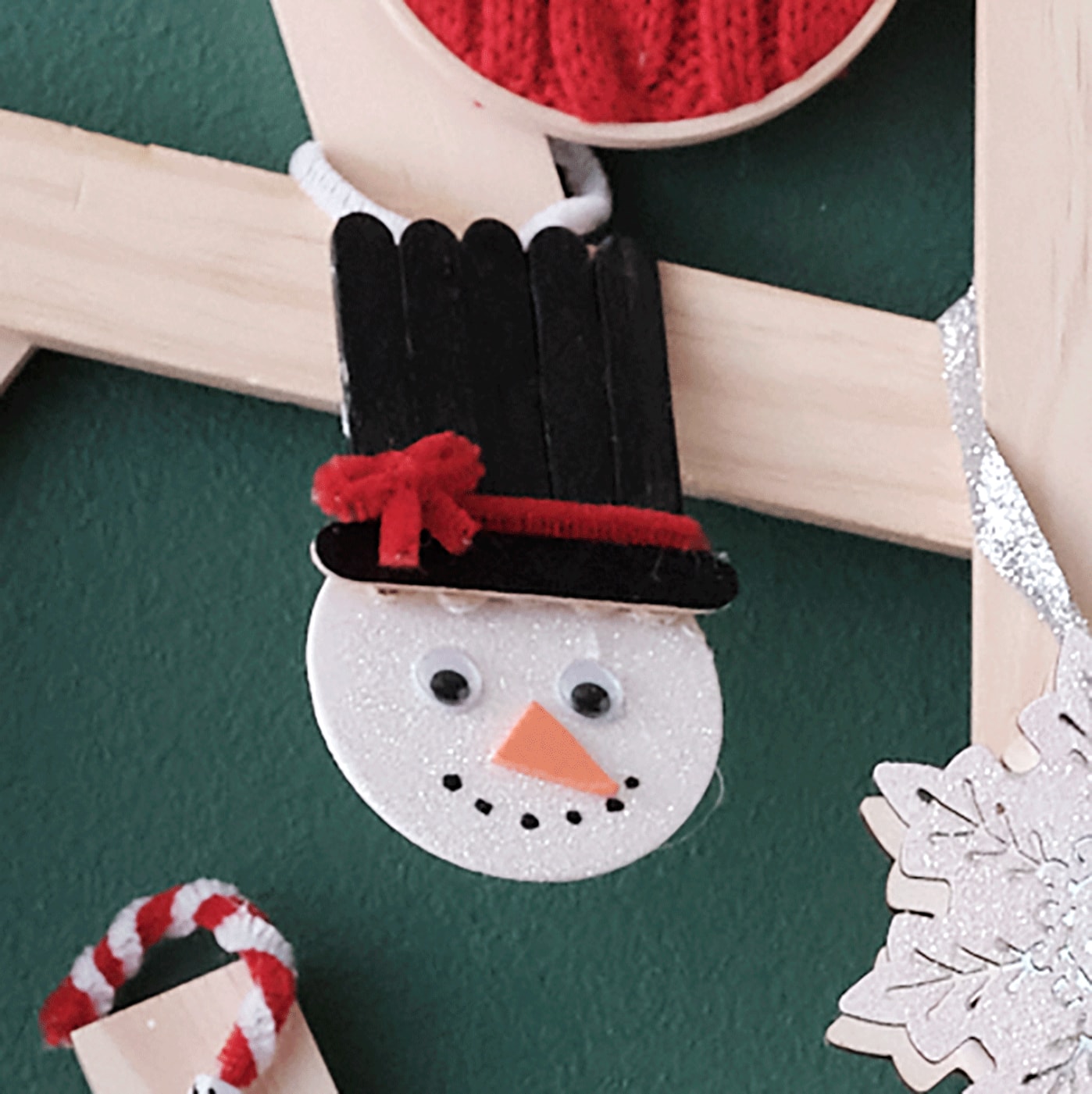 Wood Shapes Snowman Ornament