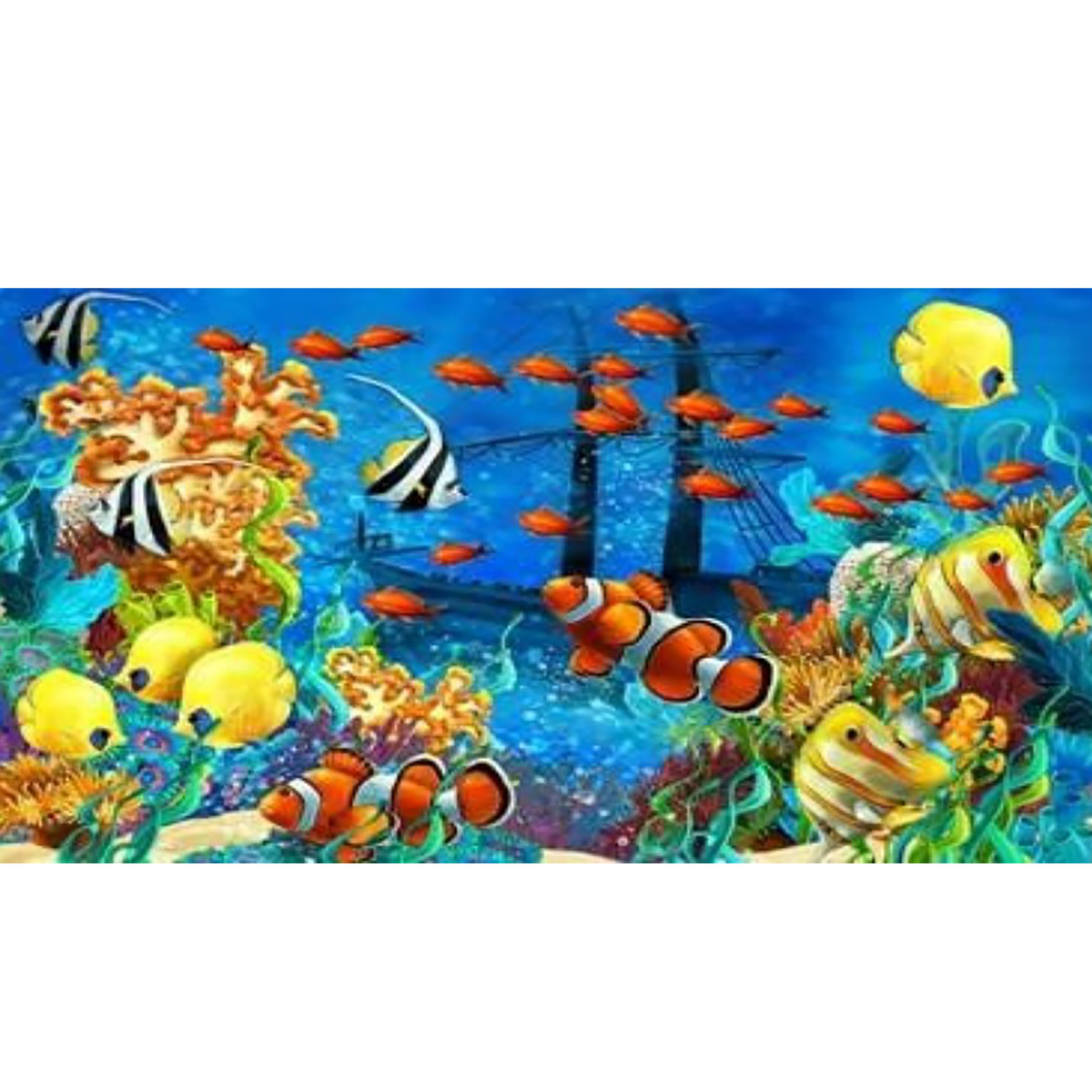 Sparkly Selections Beginner Sunken Ship and Fish Diamond Painting Kit, Round Diamonds