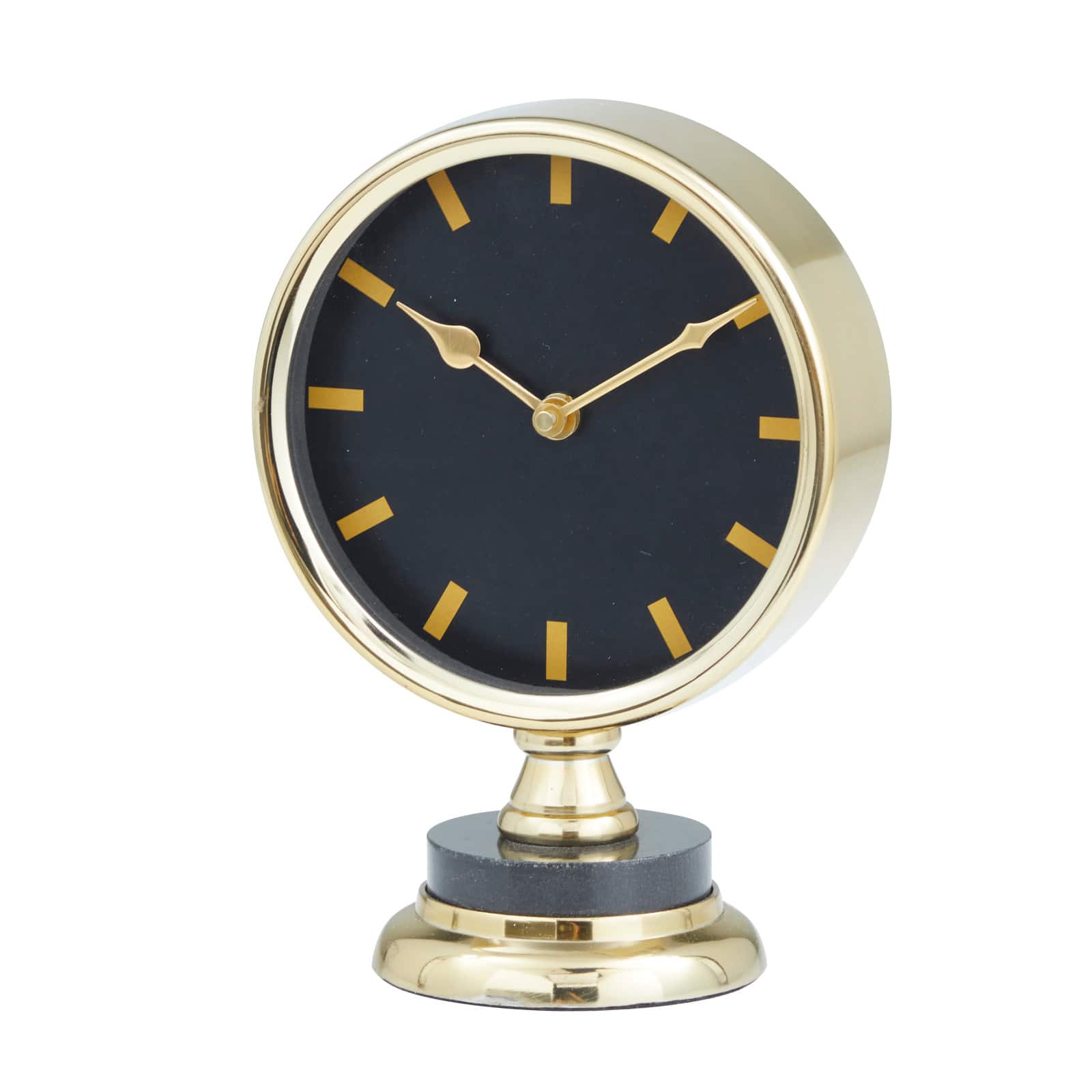Gold Modern Abstract Clock, 6&#x22; x 4&#x22; x 9&#x22;