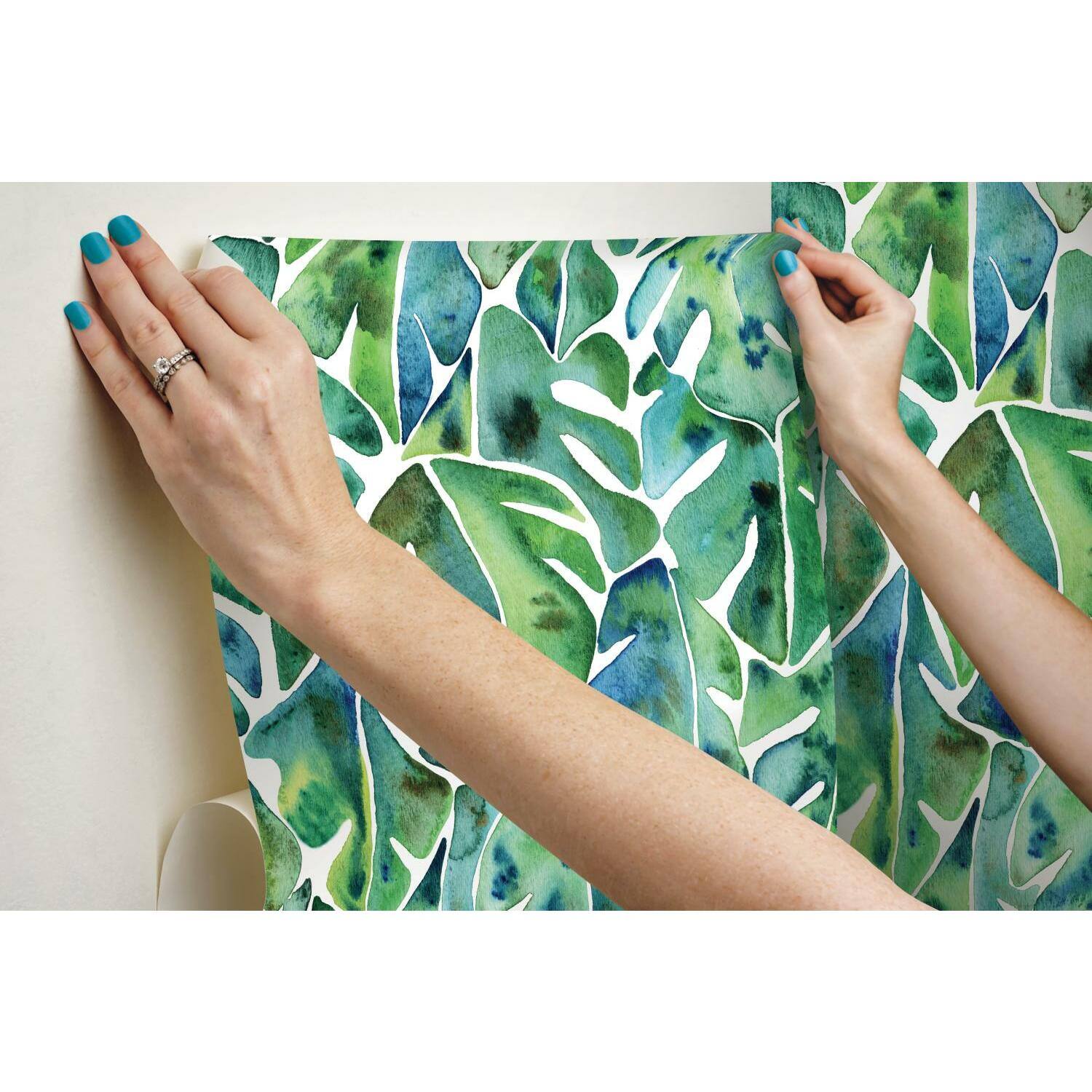 RoomMates Cat Coquillette Philodendron Peel & Stick Wallpaper