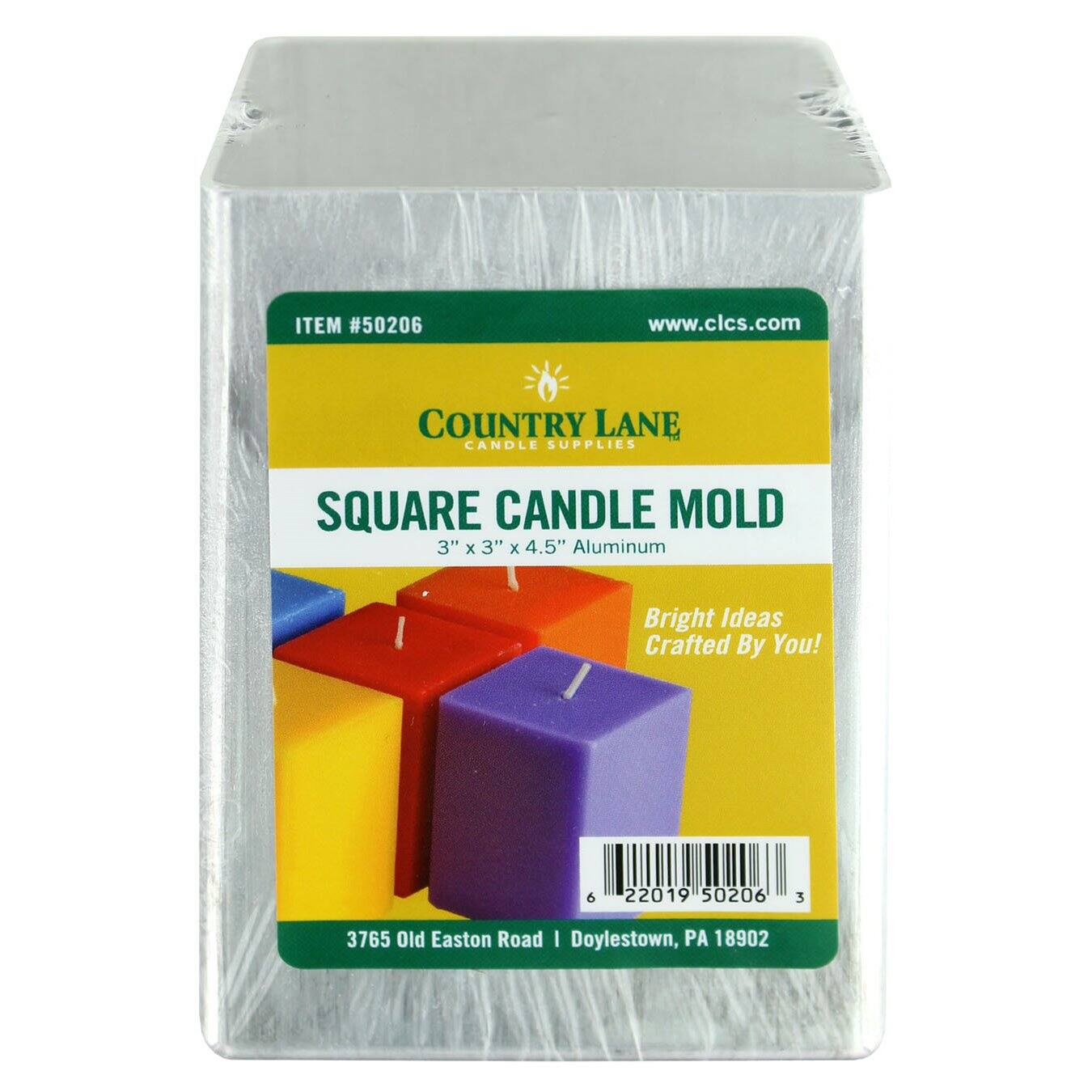 Country Lane 3" Square Candle Mold Candle Molds & Tools Michaels