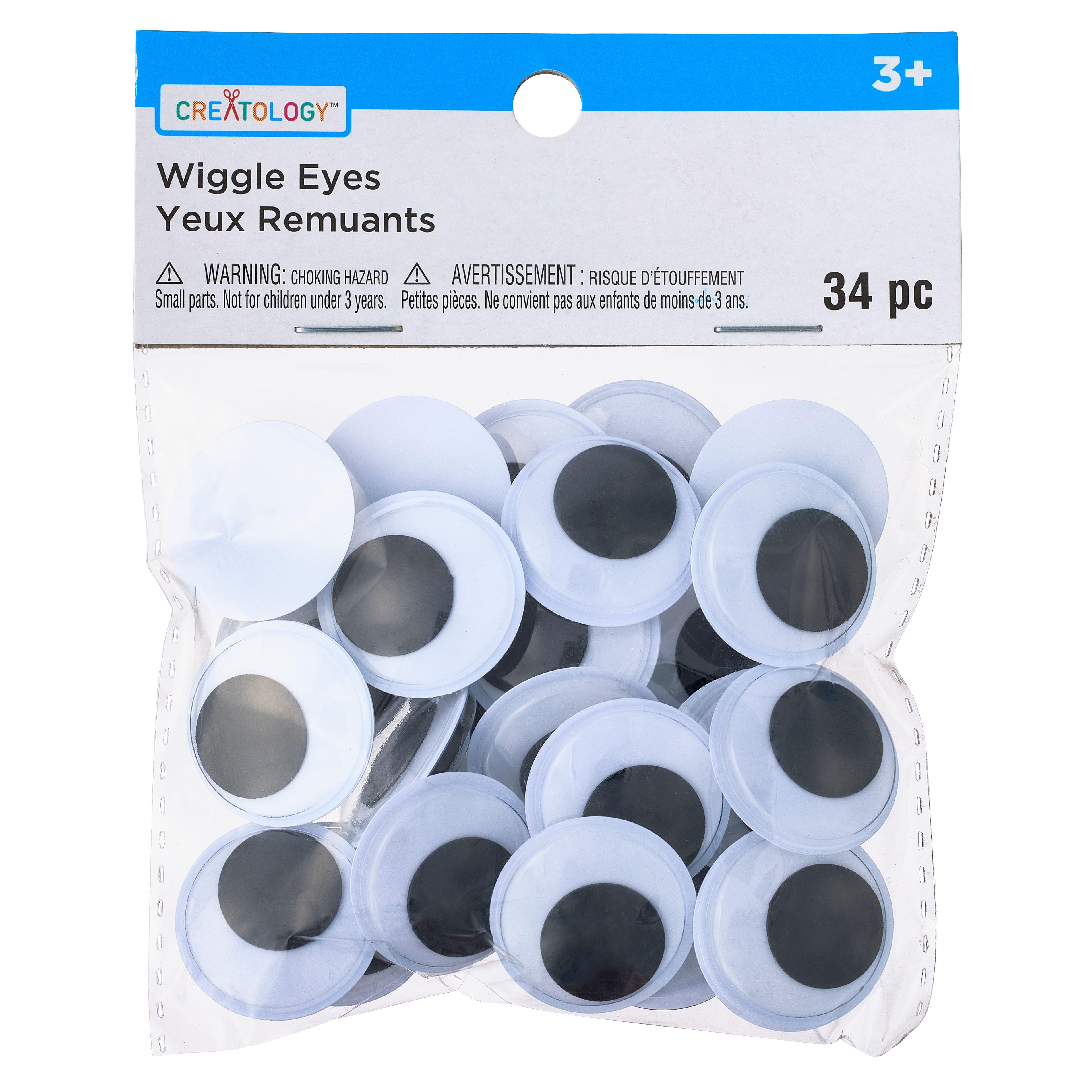 12 Packs: 34 ct. (408 total) 24mm Flat Back Wiggle Eyes Value Pack by Creatology&#x2122;