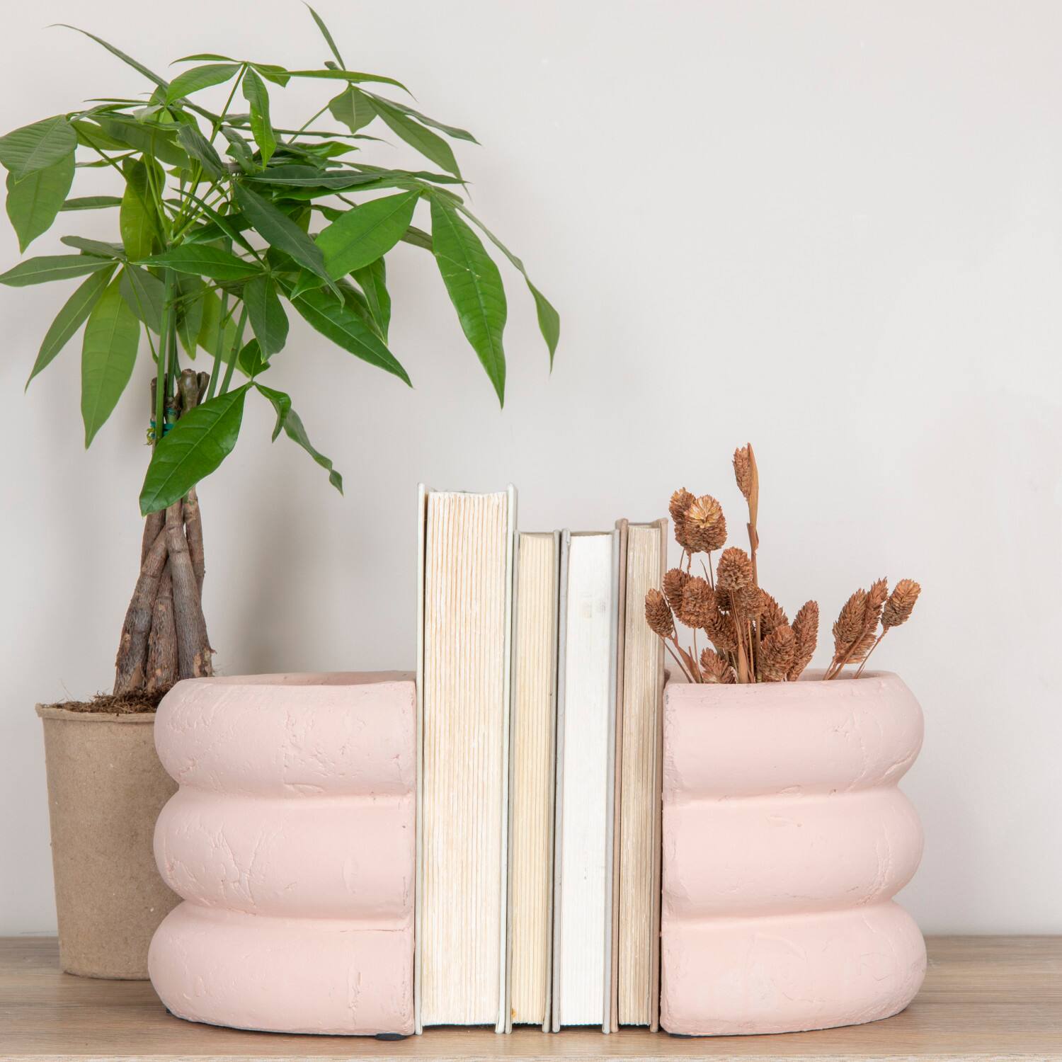 Hello Honey® Terracotta Half Circle Vase Bookends, 2ct.
