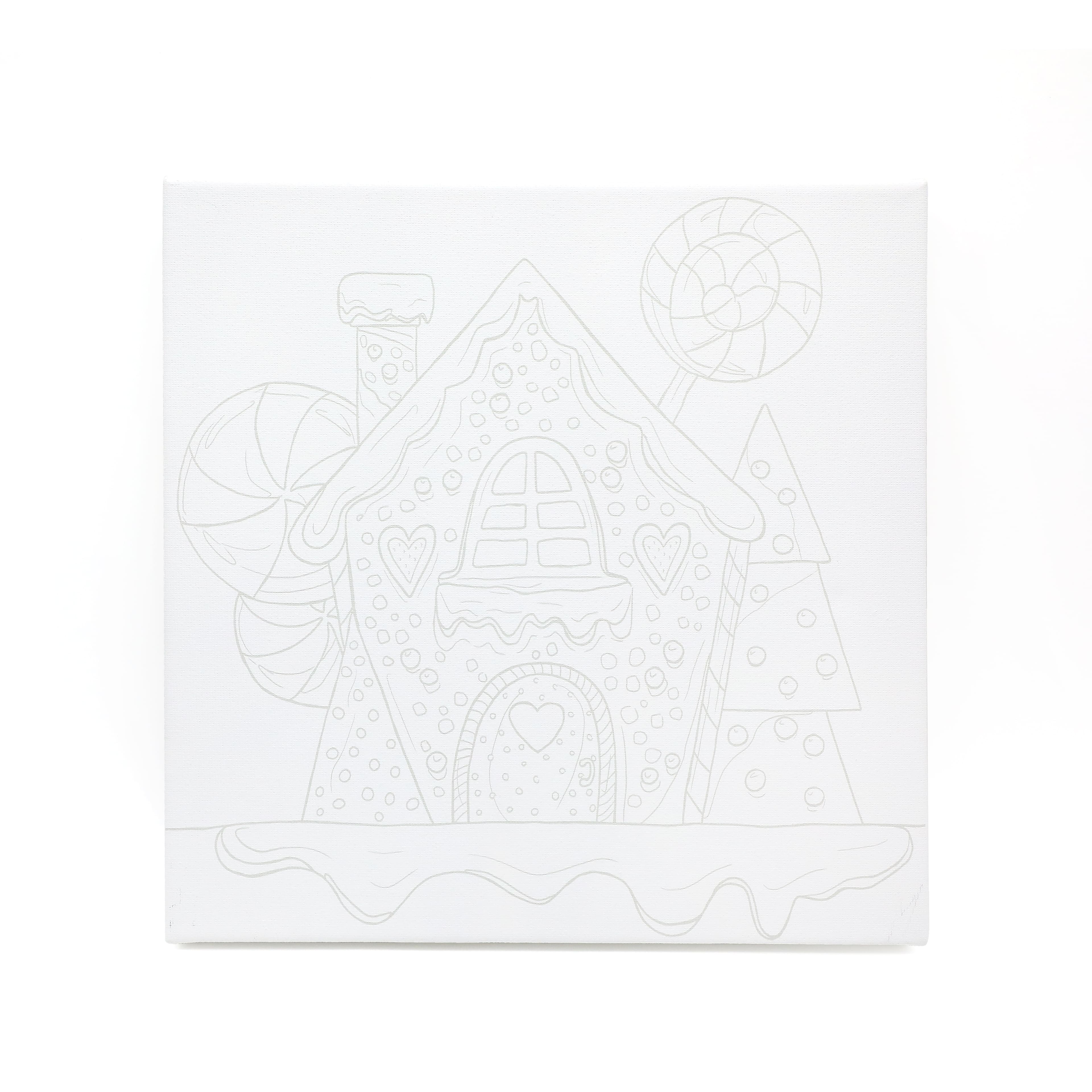 11&#x22; x 11&#x22; Gingerbread House Canvas Painting Kit by Artist&#x27;s Loft&#x2122;