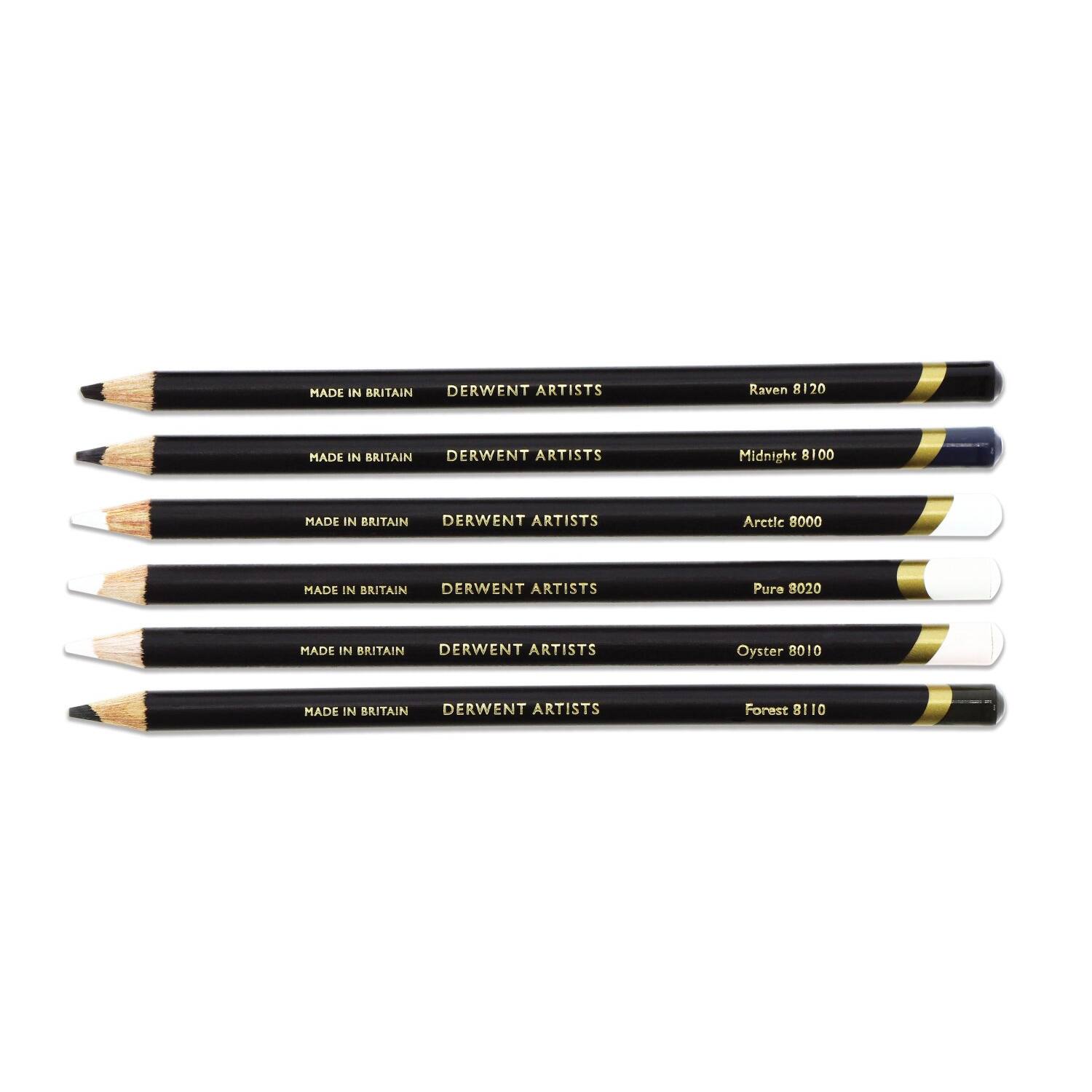 Derwent&#xAE; Artists Black &#x26; White 6 Pencil Tin Set