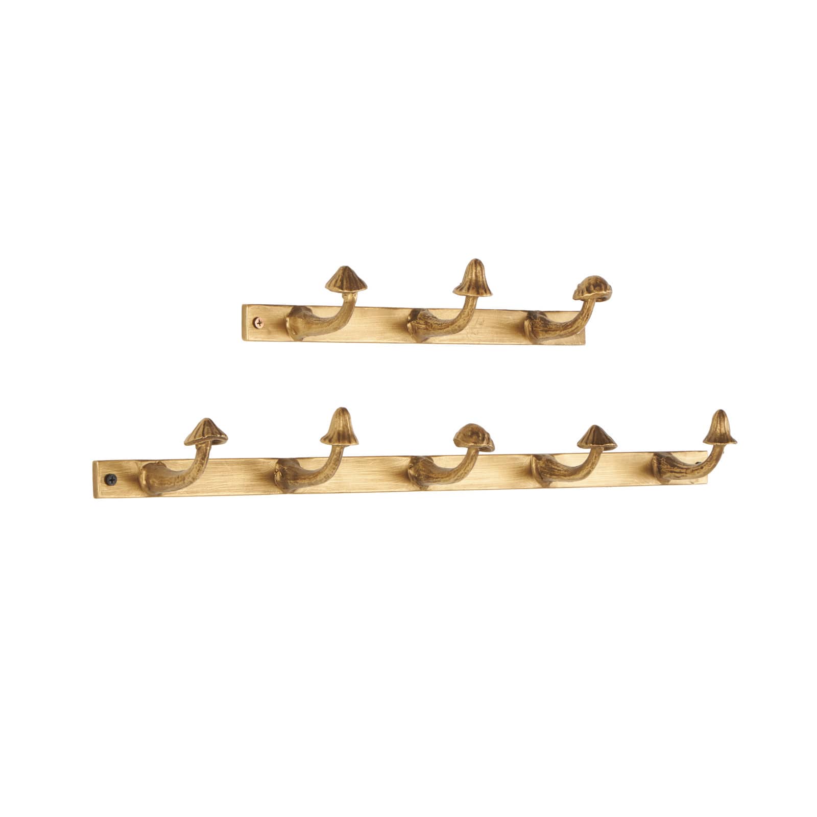 Gold Metal Mushroom 8 Hanger Wall Hook Set, 2ct. 