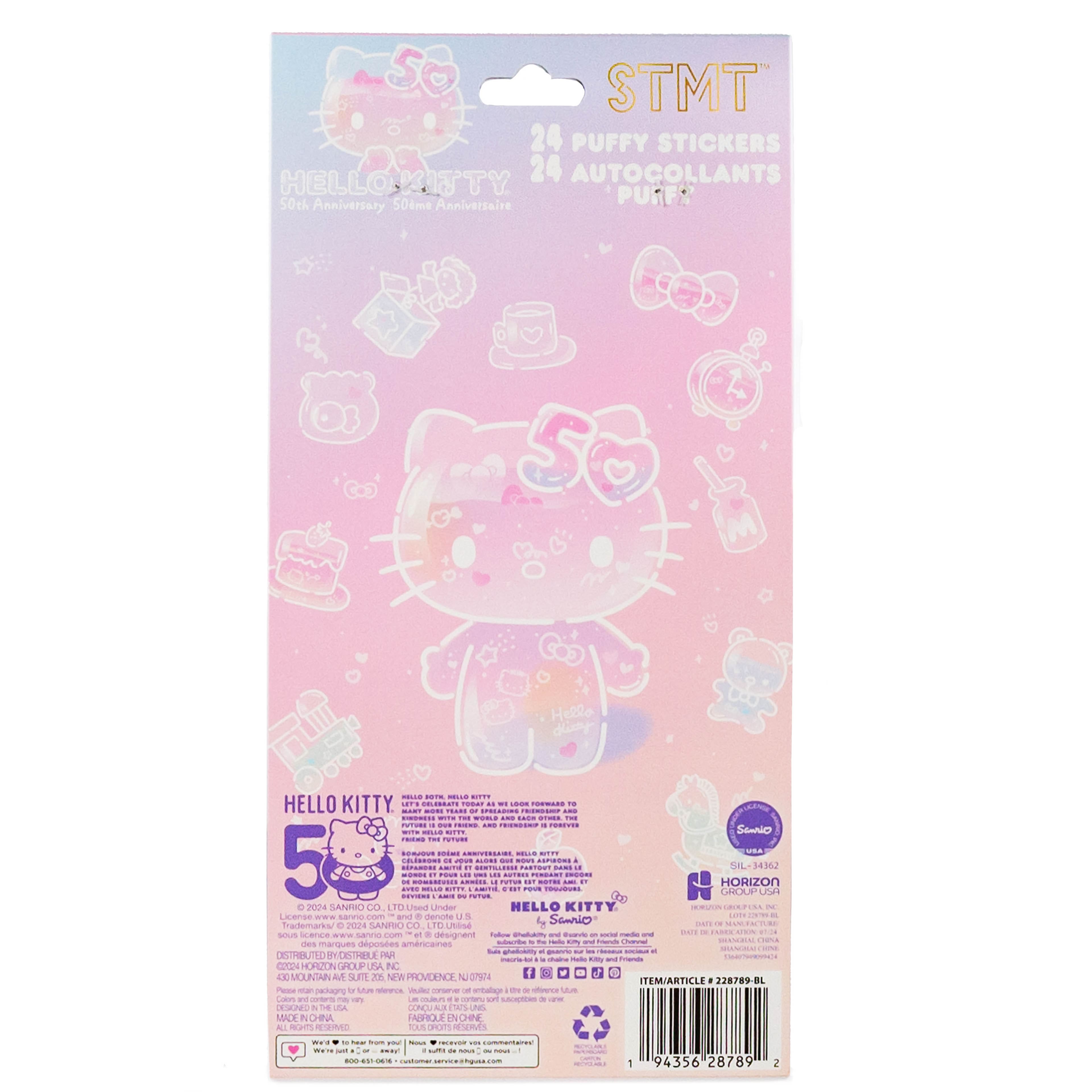 STMT&#xAE; Hello Kitty&#xAE; 50th Anniversary Pastel Puffy Stickers