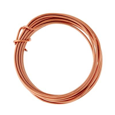 Wire, ParaWire™, antiqued copper, round, 26 gauge. Sold per 30