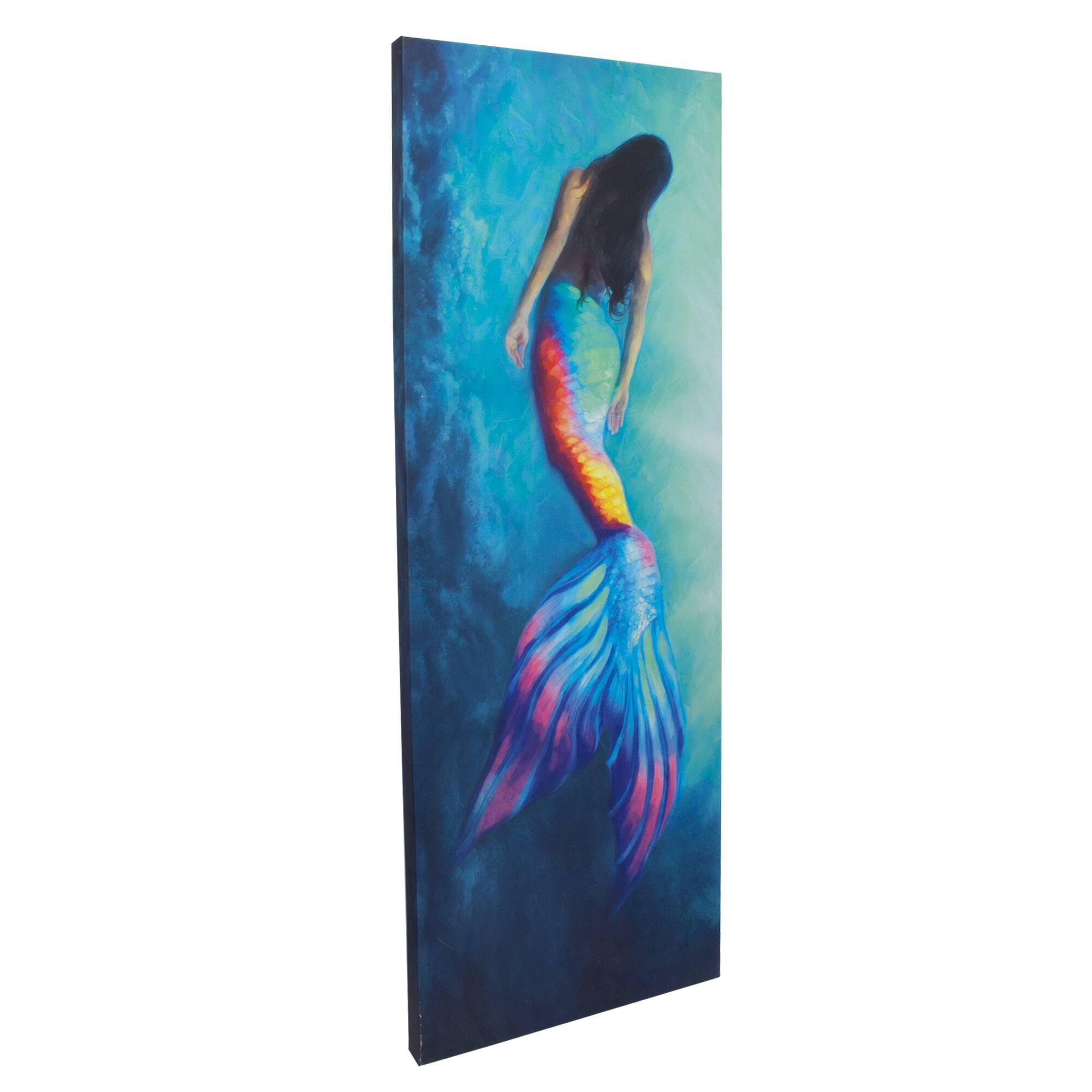 Mermaid Tail Outdoor Canvas Art Print - 16&#x22;x48&#x22;
