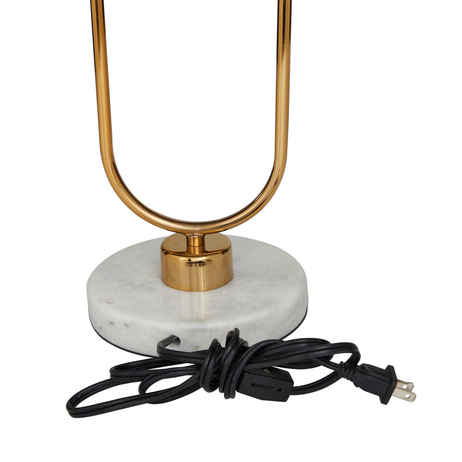 31" 2 Orb Table Lamp with Marble Base