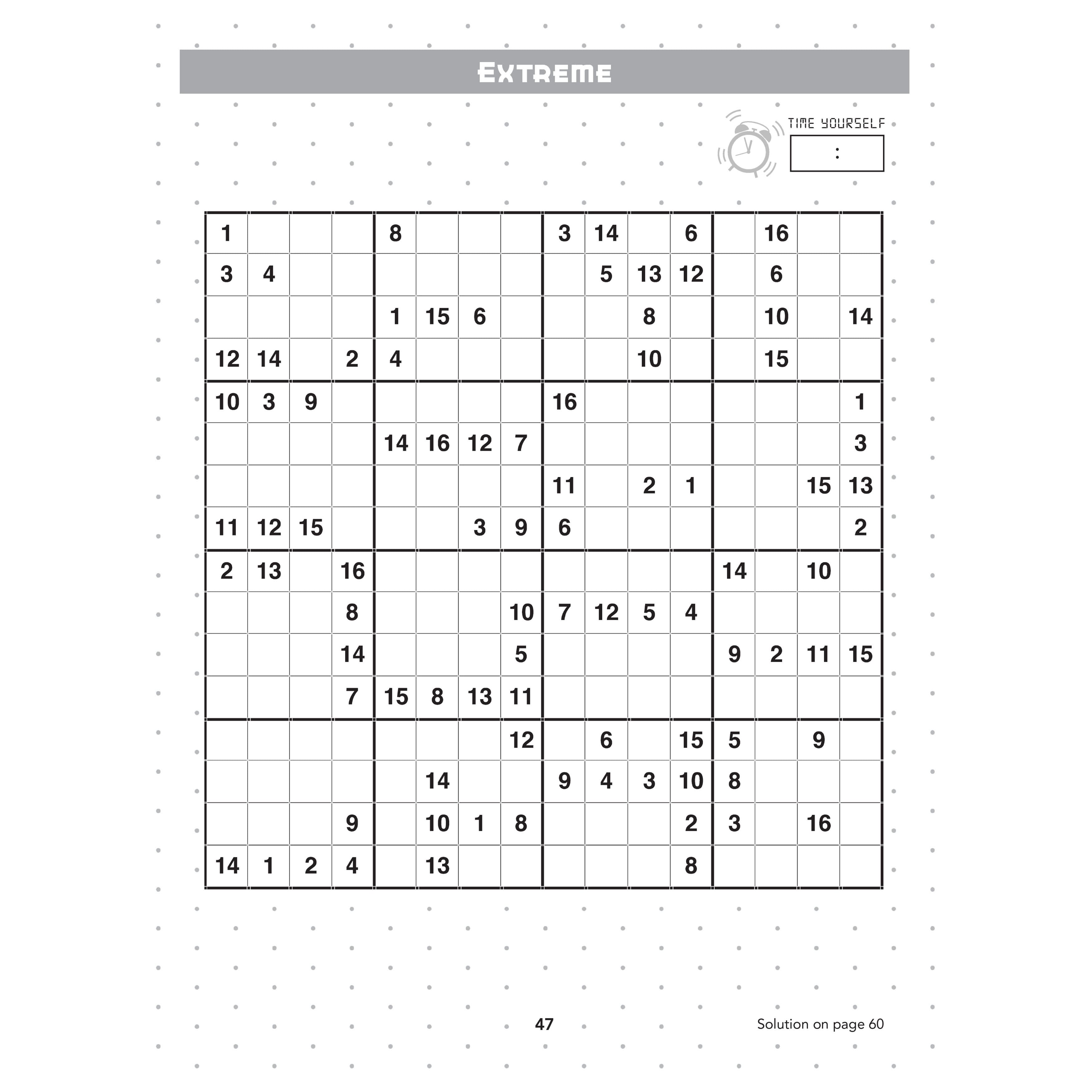 Dover Publications Creative Brain Games Extreme Sudoku Book