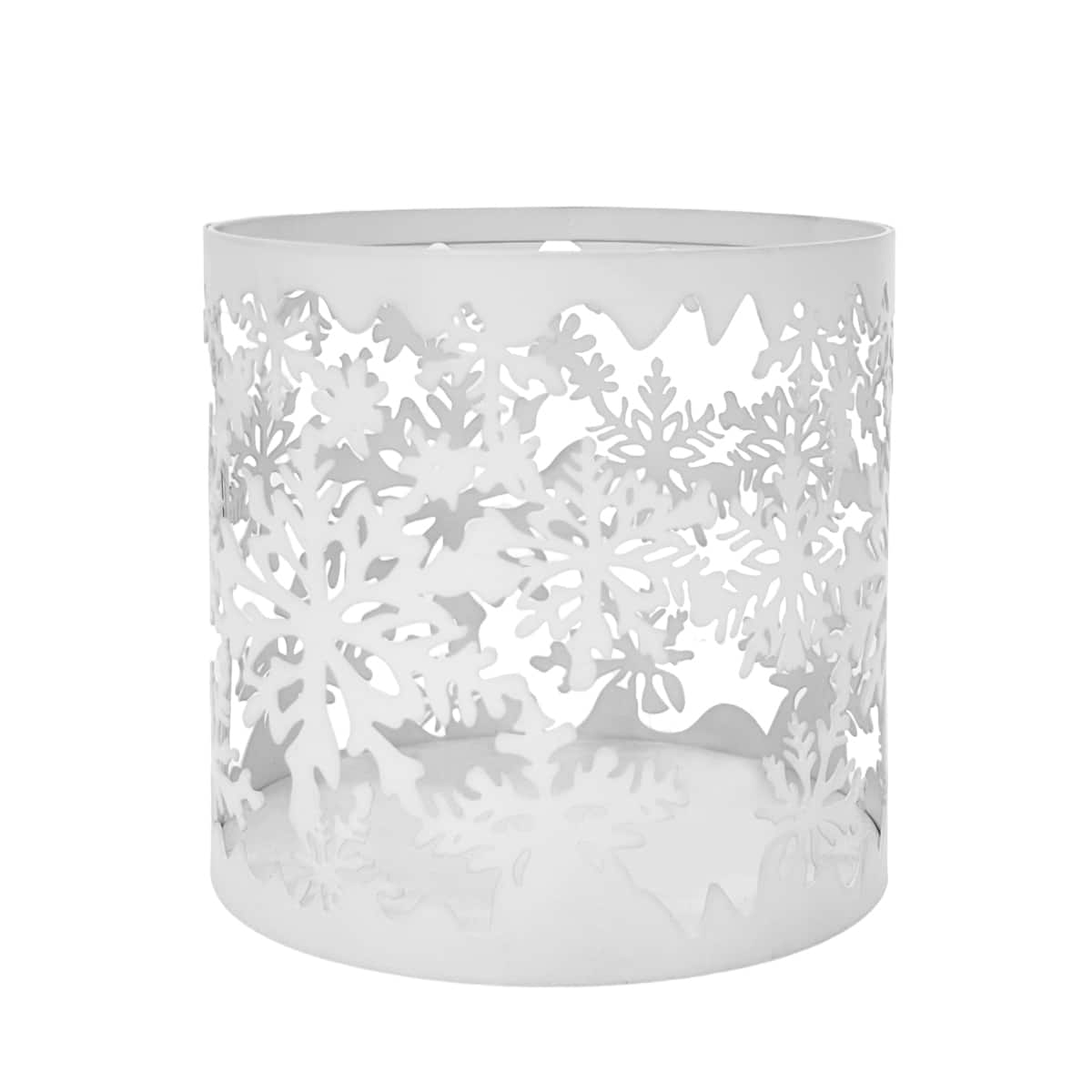 4.25&#x22; White Metal Snowflake Candle Holder by Ashland&#xAE;
