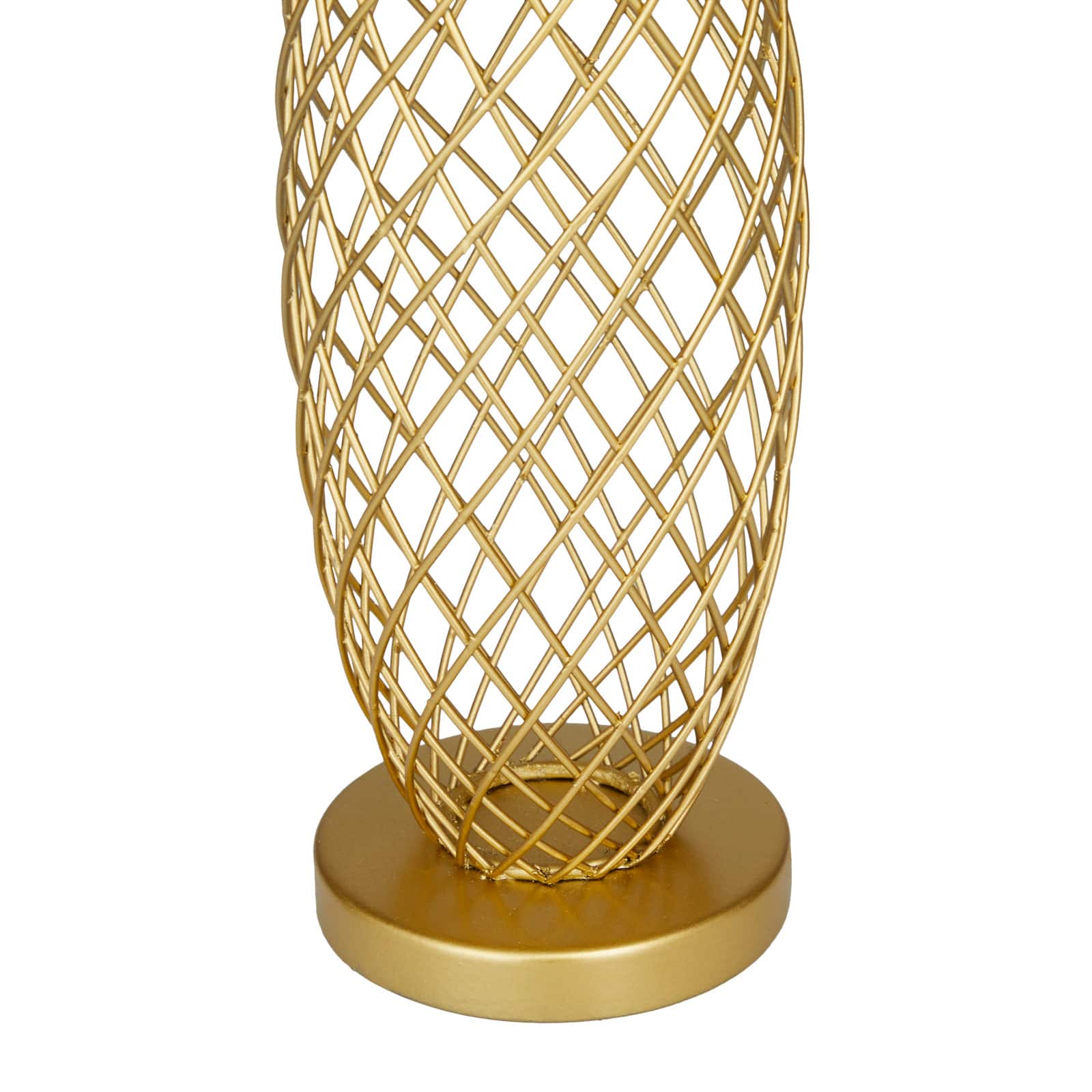 Gold Metal Glam Sculpture, 16&#x22; x 4&#x22; x 5&#x22;