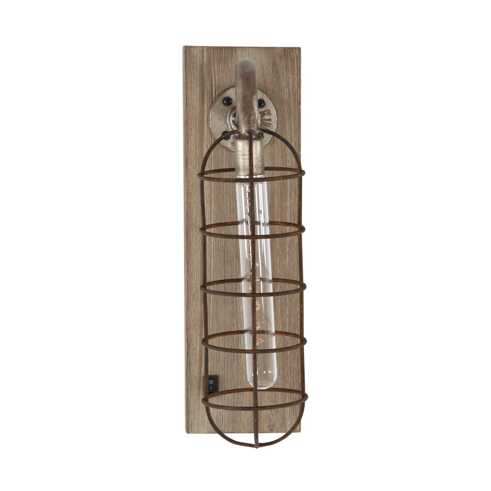 15" Brown Iron Industrial LED Wall Sconce