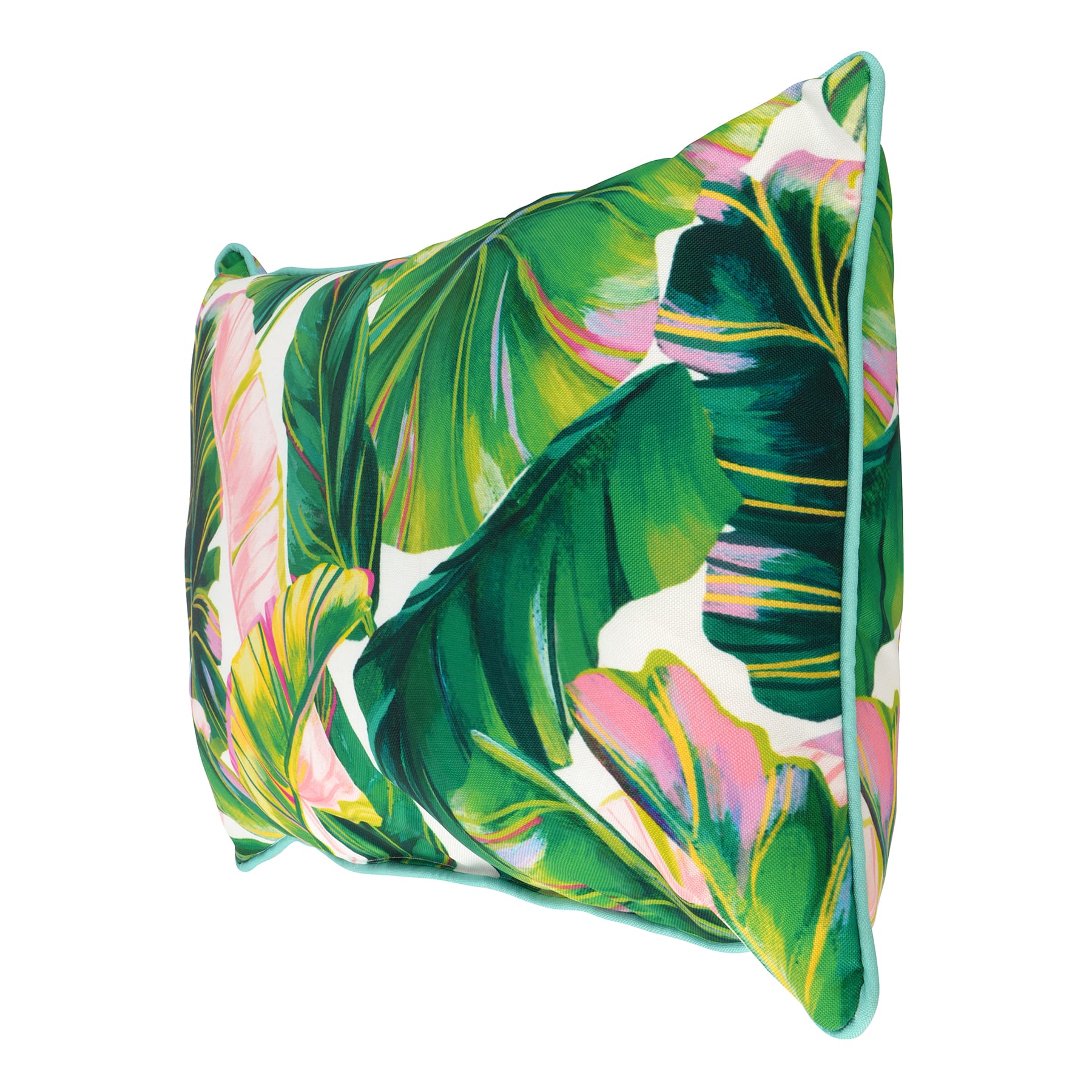 20&#x22; Green Tropical Leaf Outdoor Pillow by Ashland&#xAE;