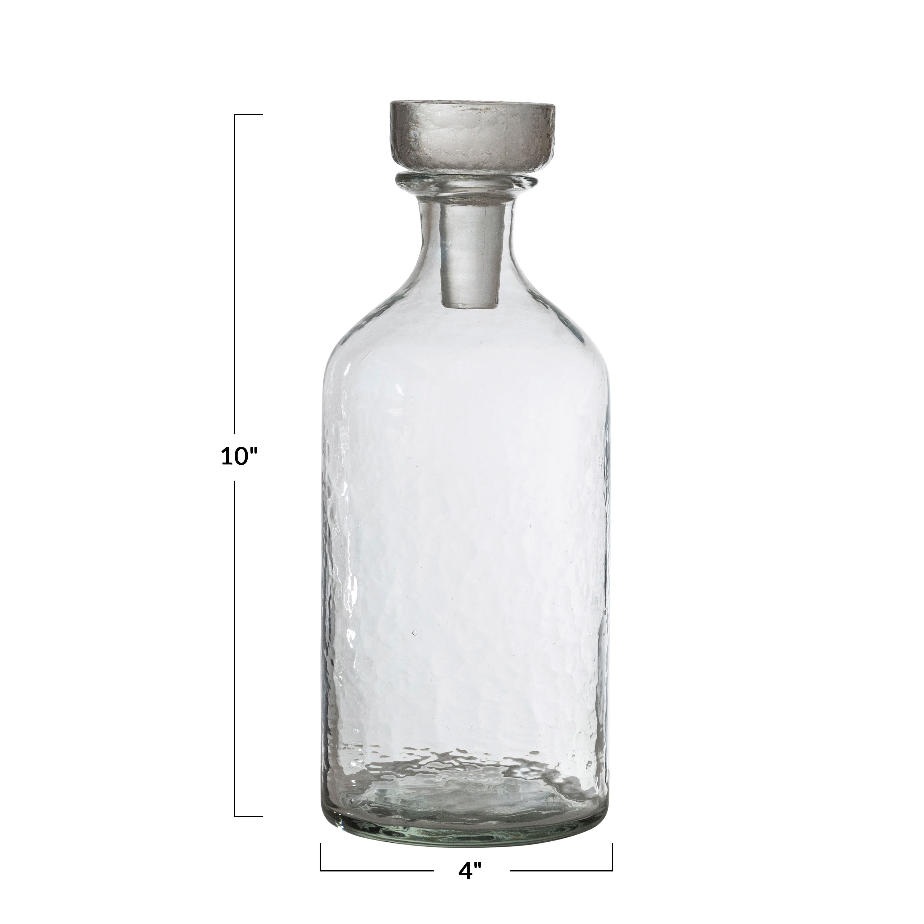 10&#x22; Clear Glass Decanter