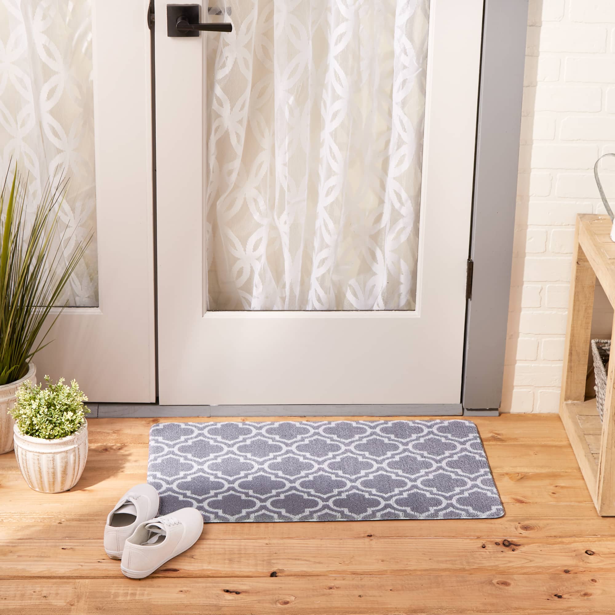 DII® Gray Lattice Tufted Mat