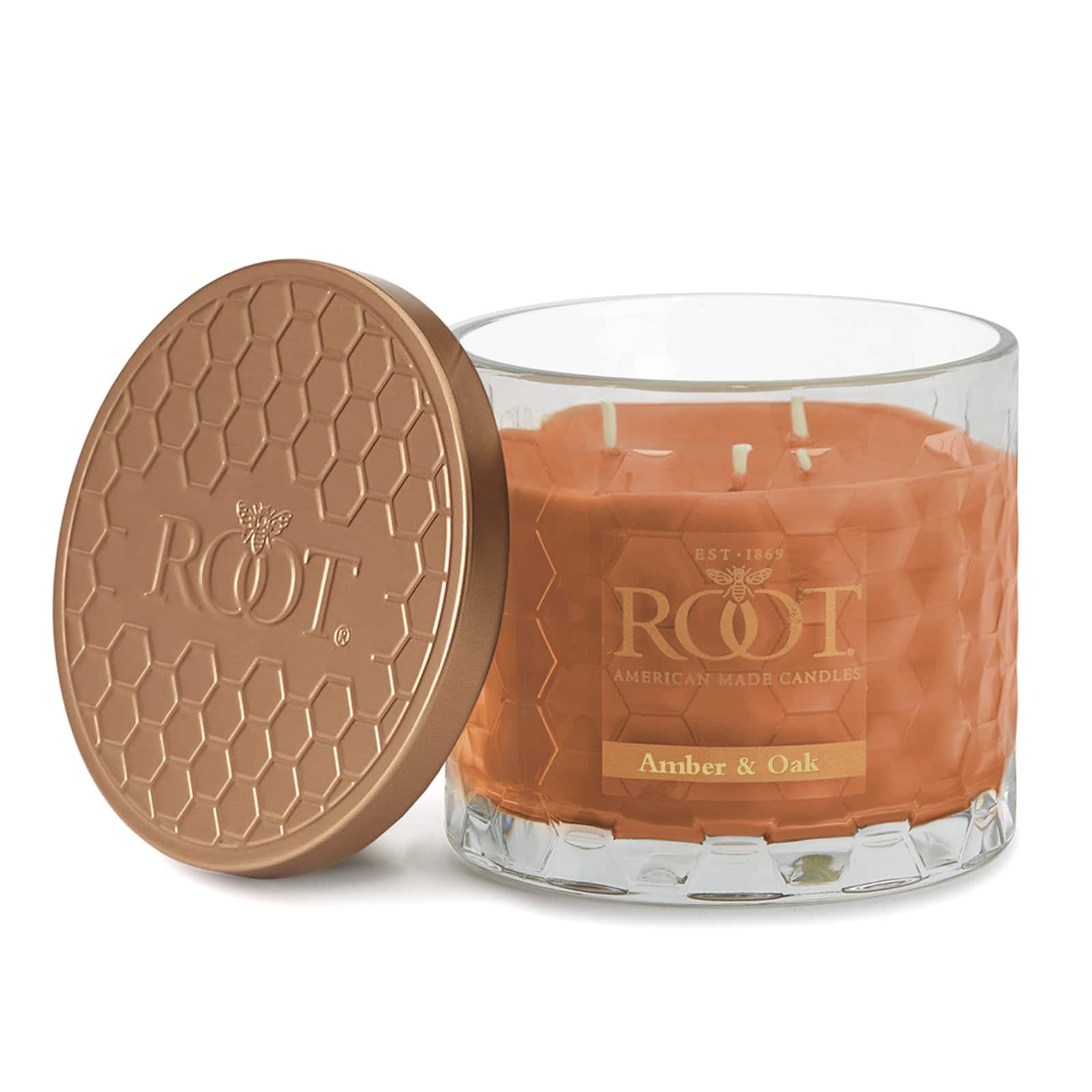 Root Candles Signature 3-Wick Honeycomb Beeswax Blend Jar Candle
