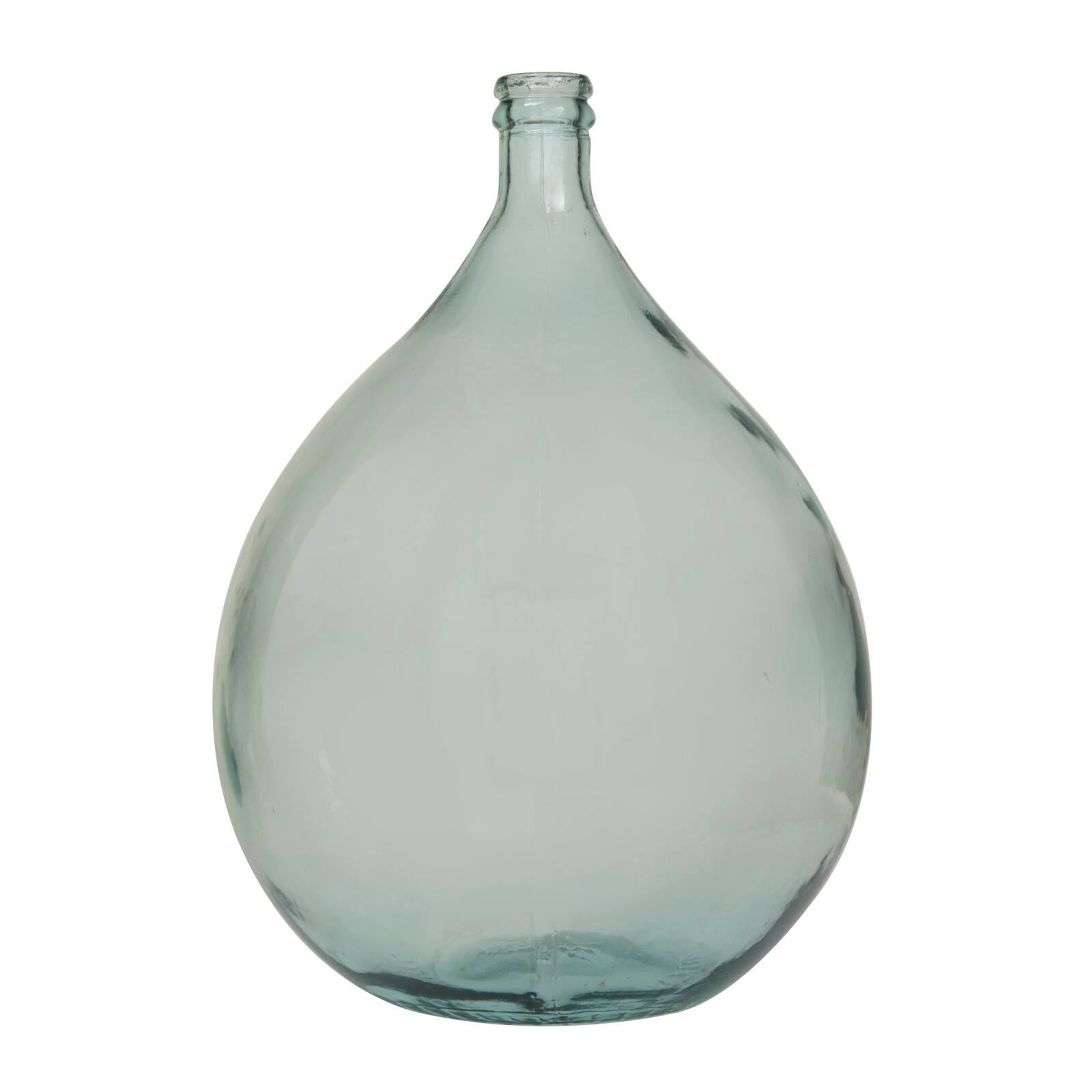 Clear Recycled Glass Handmade Spanish Vase 16&#x22; x 16&#x22; x 22&#x22;