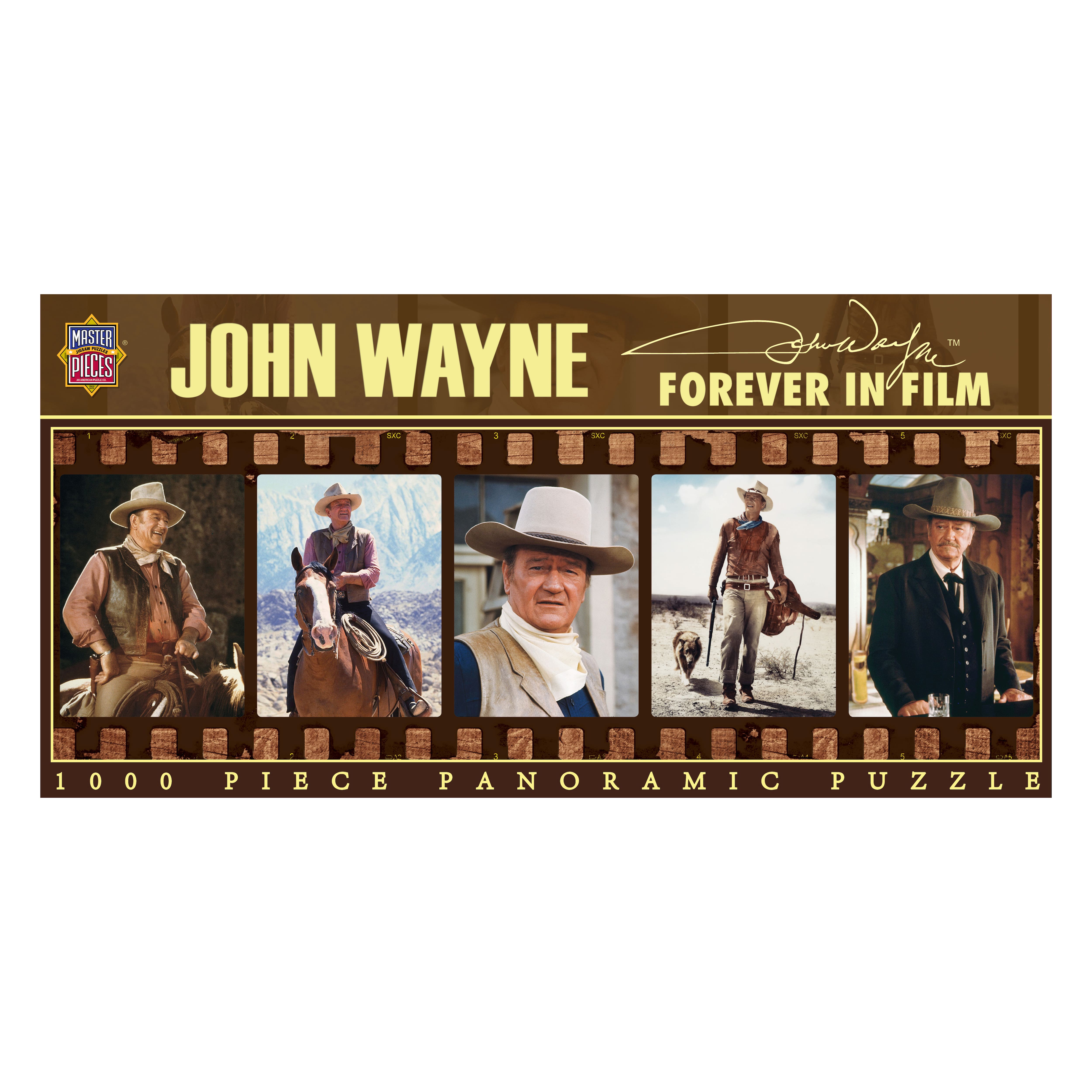 John Wayne Forever in Film Panoramic 1000 Piece Puzzle