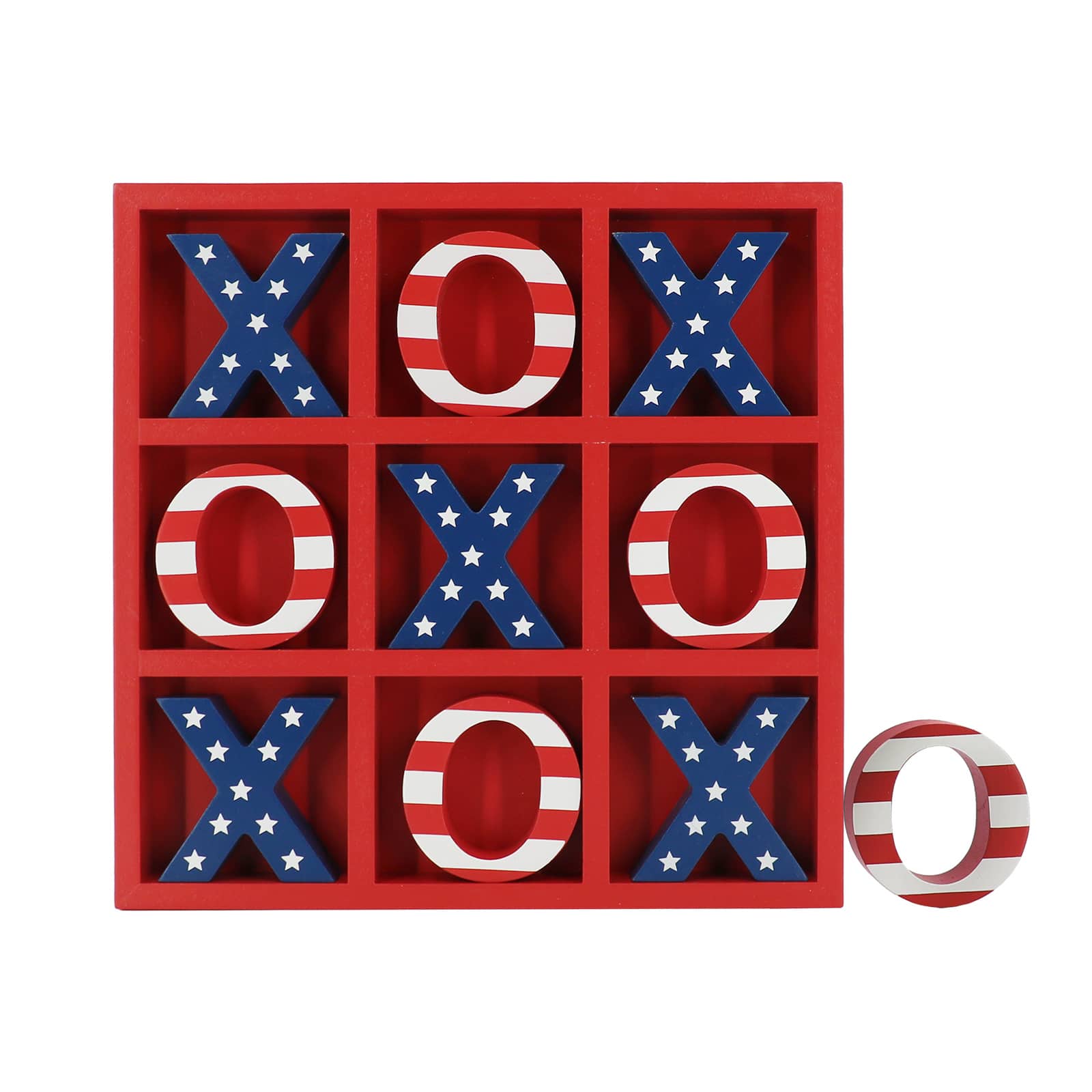 Red, White &#x26; Blue Tic-Tac-Toe Game by Celebrate It&#x2122;