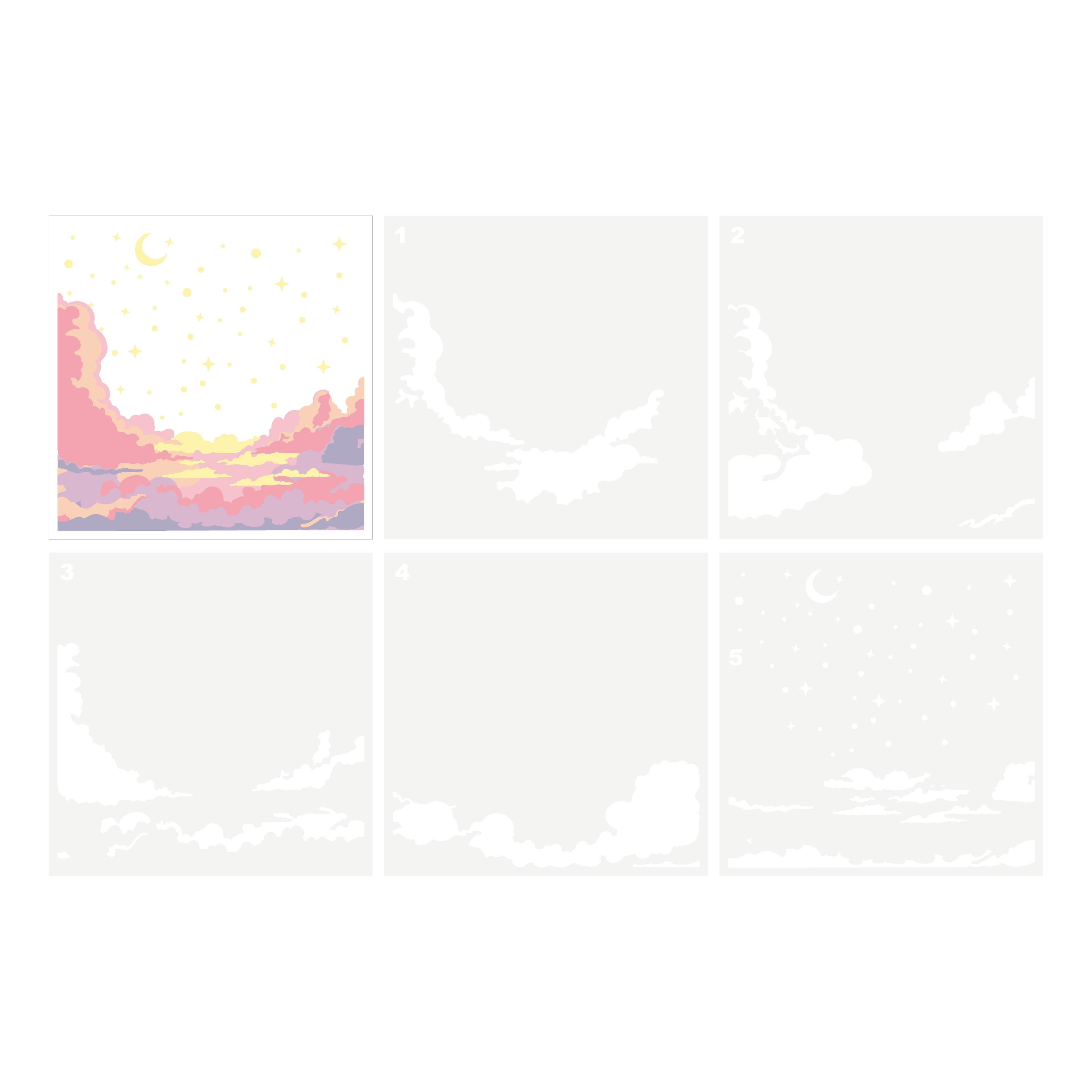 Night Sky Layering Stencils by Recollections&#x2122;