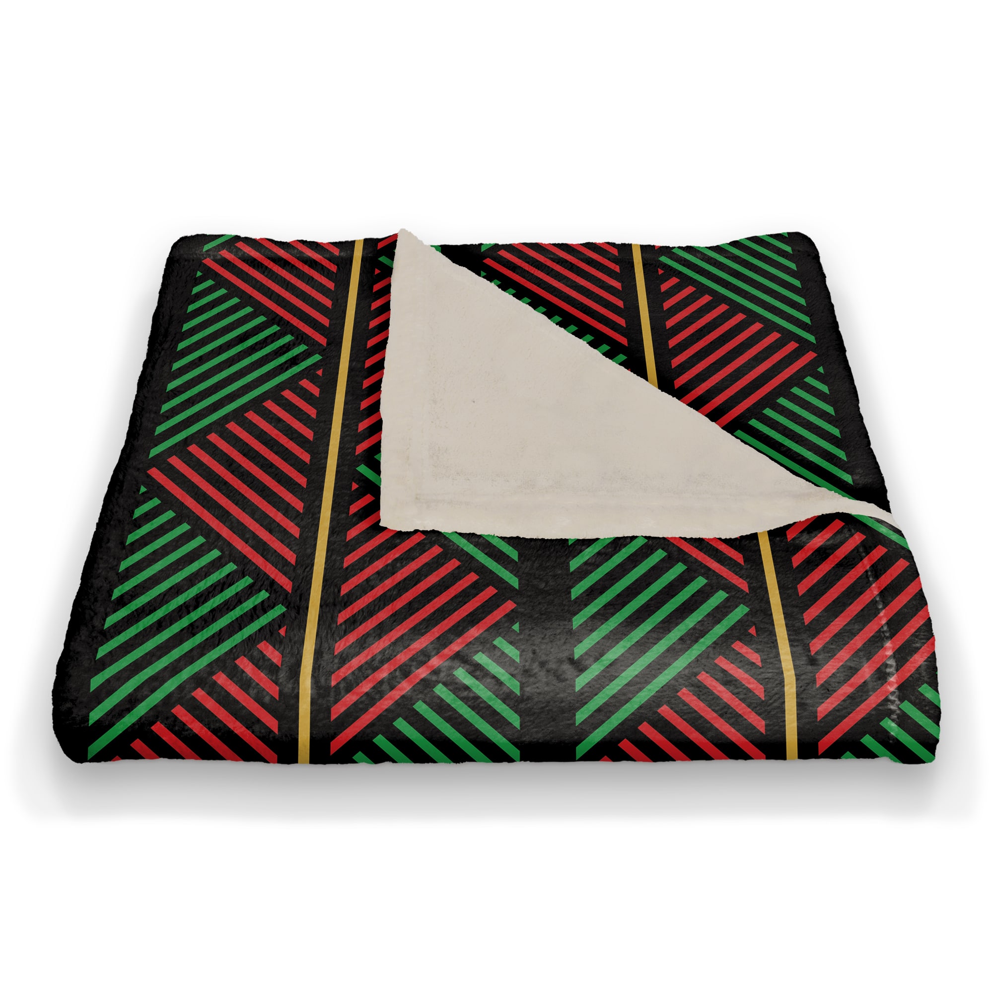 60" Kwanzaa Zigzag Coral Fleece Blanket
