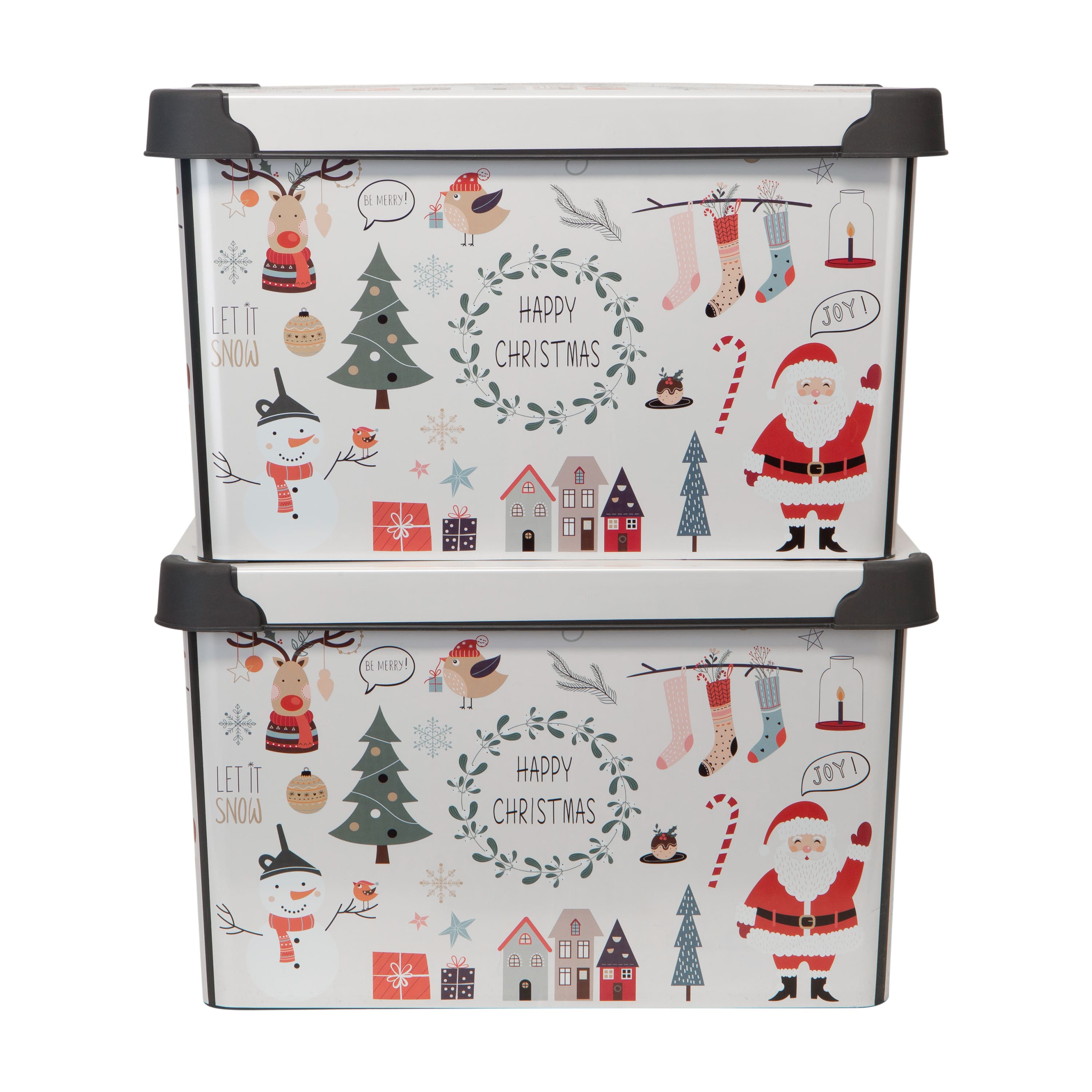 Simplify Happy Christmas Storage Tote Bin