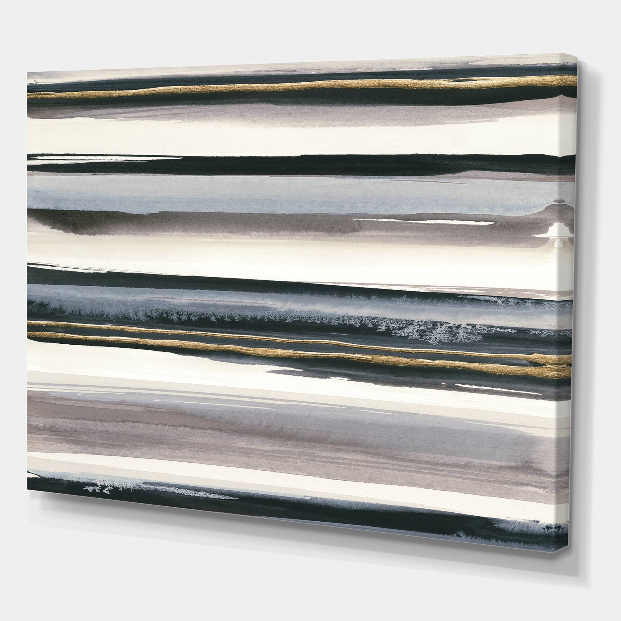 Designart - Gold Watercolor Amethyst I