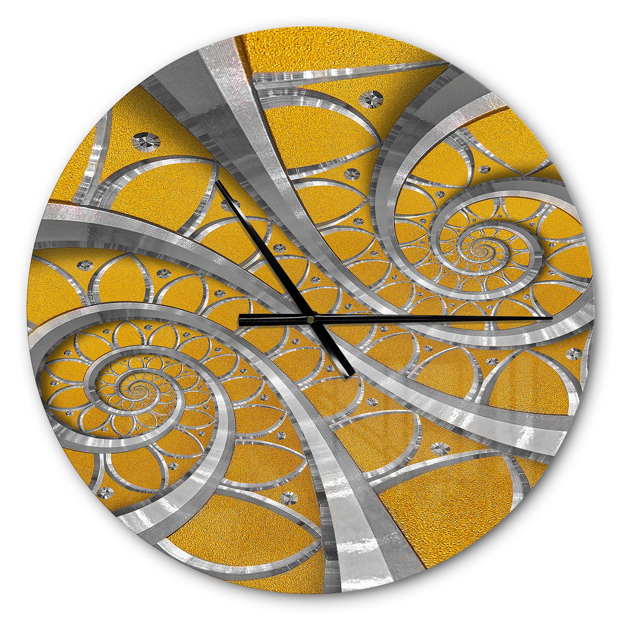 Designart 'Time Spiral In Antique Style Modern Wall Clock
