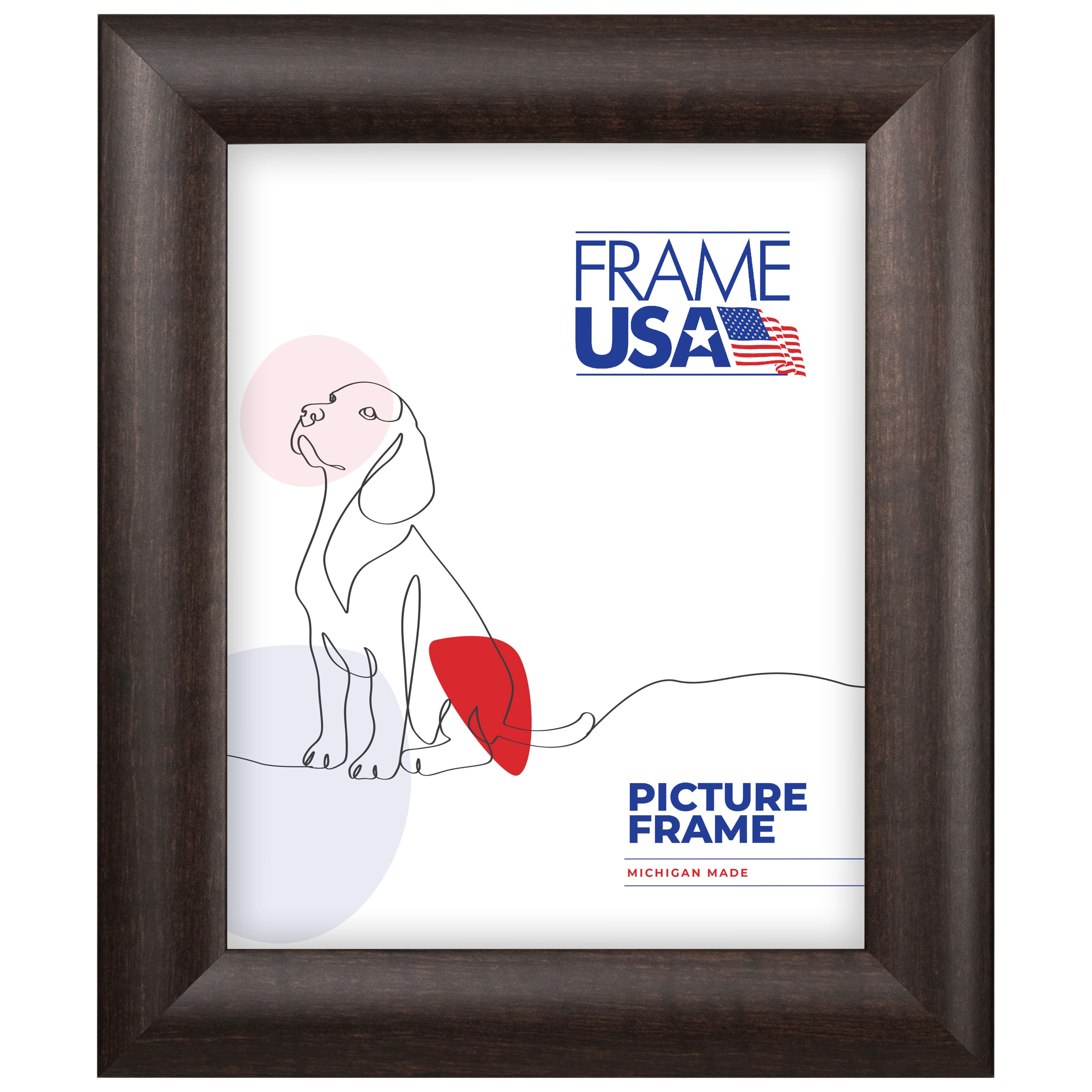 Frame USA Corporate Rounded Brazilian Walnut Single Image Picture Frame