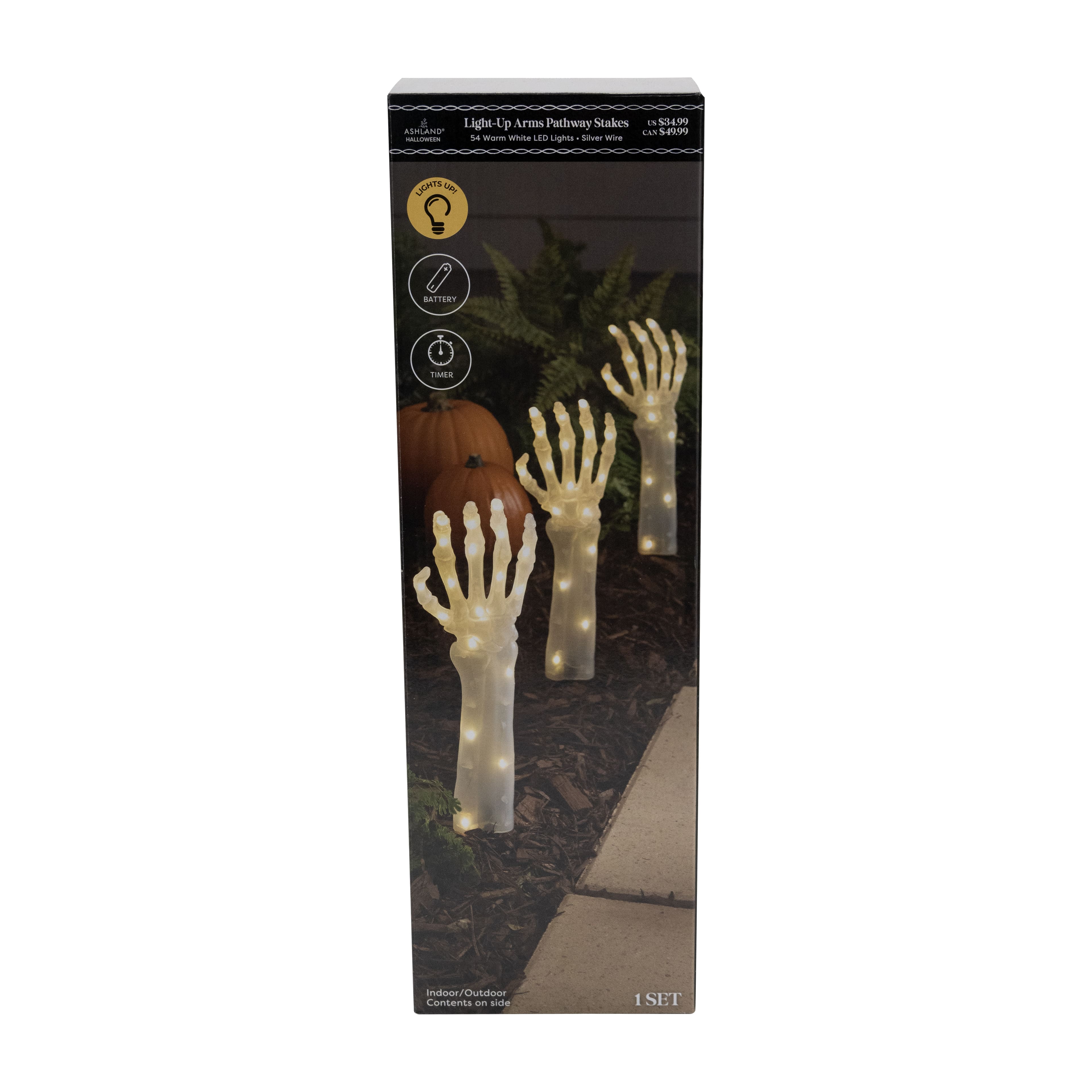 60&#x22; LED Light-Up Skeleton Arms Pathway Stakes by Ashland&#xAE;