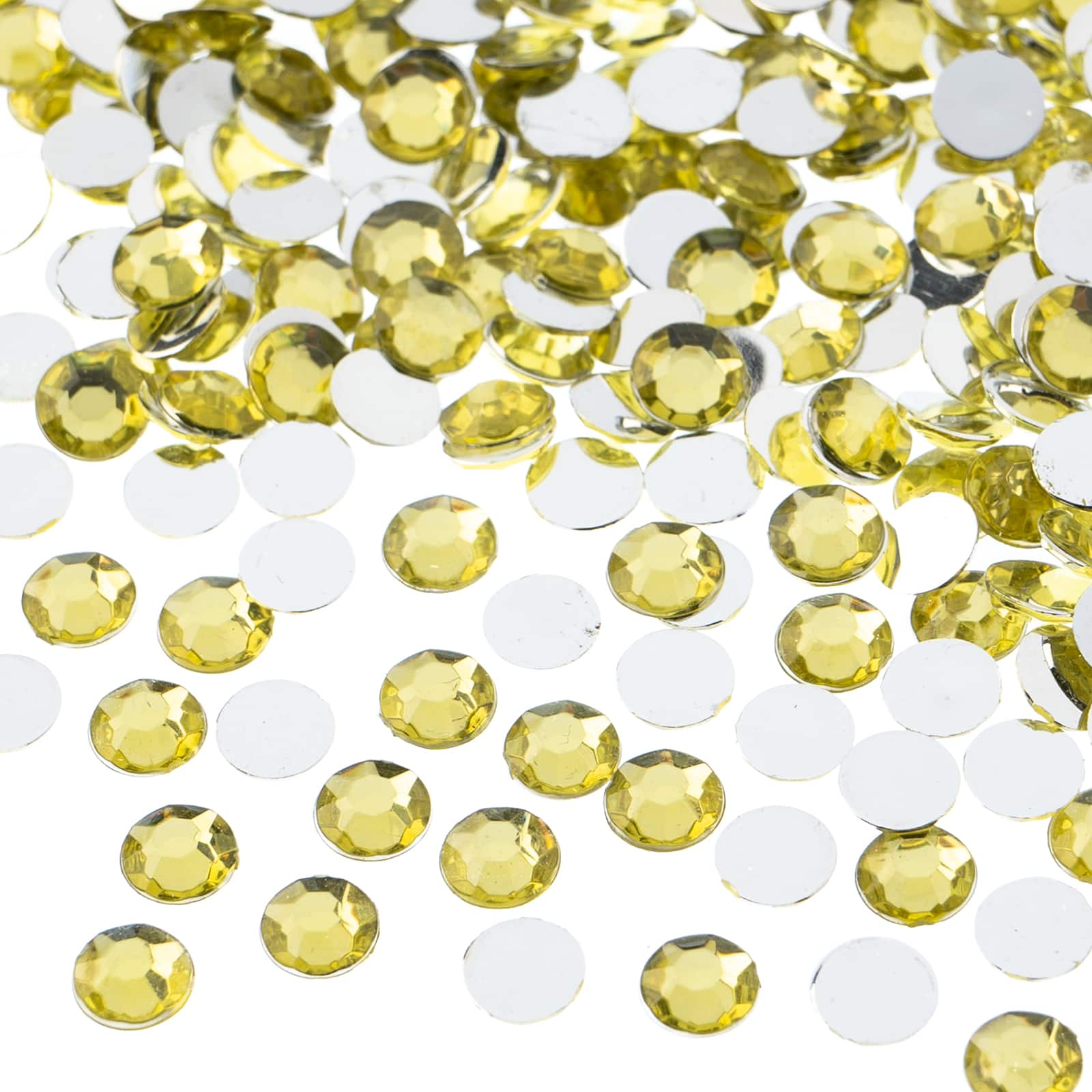 John Bead 6mm Acrylic Round Flat Back Rhinestones, 1,000ct.