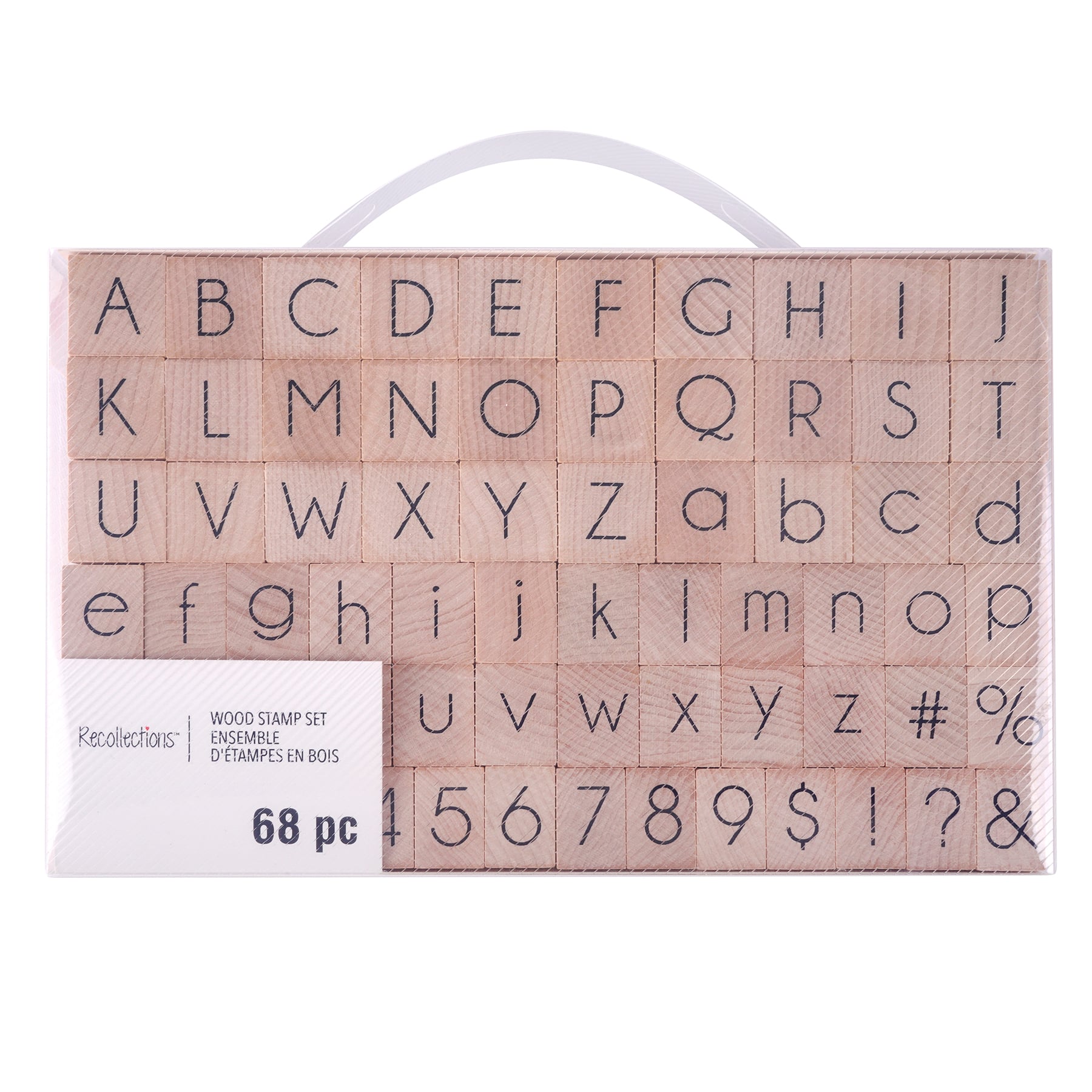 6 Pack: Modern Alphabet Wood Stamp Set by Recollections™