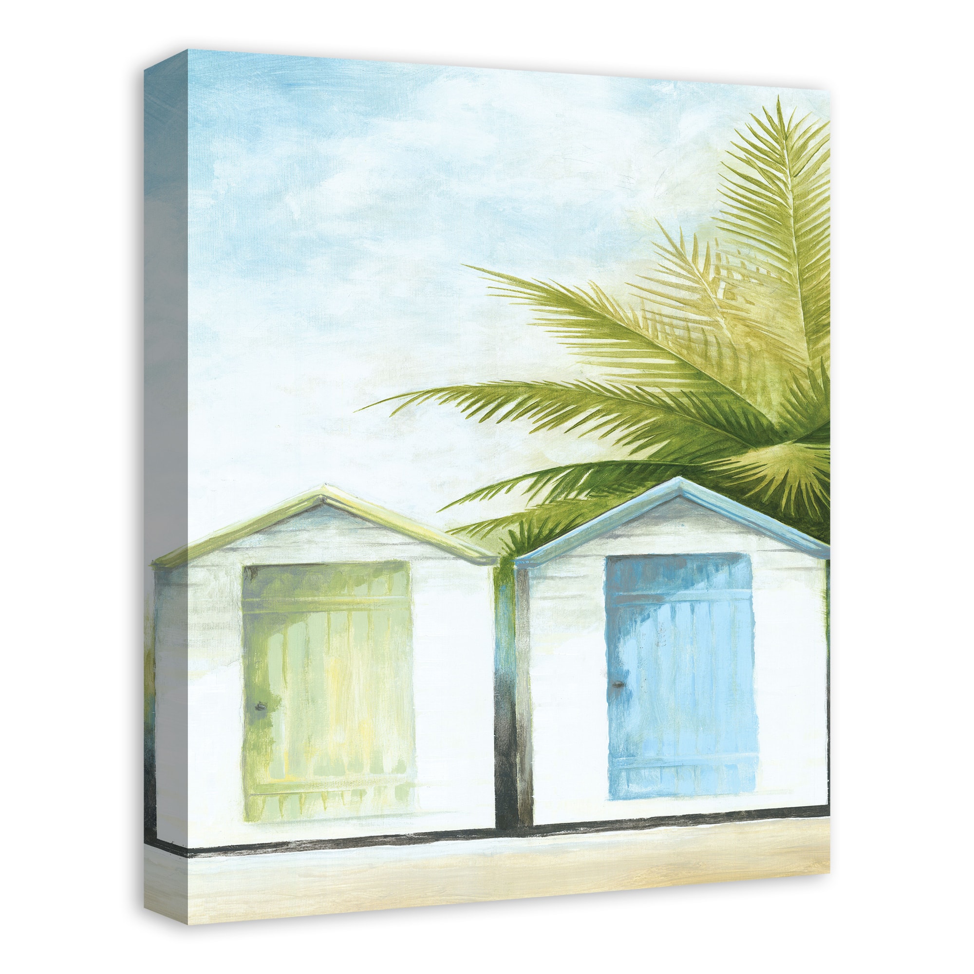 Beach Huts 16" x 20" Canvas Wall Art