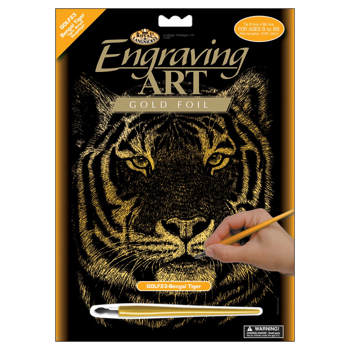Royal & Langnickel® Engraving Art™ Bengal Tiger Gold Foil Kit
