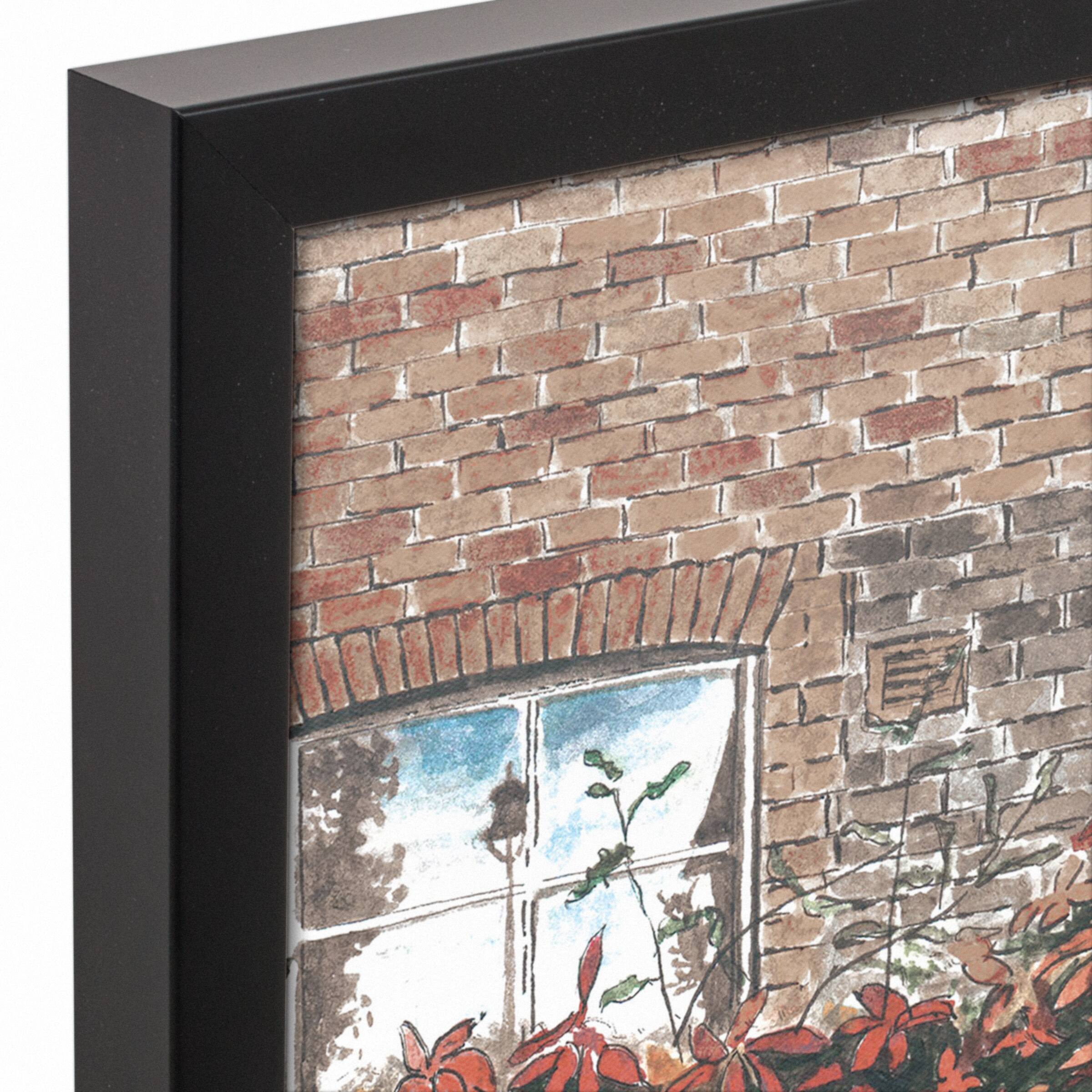 Autumn Bike Ride Black Framed Canvas