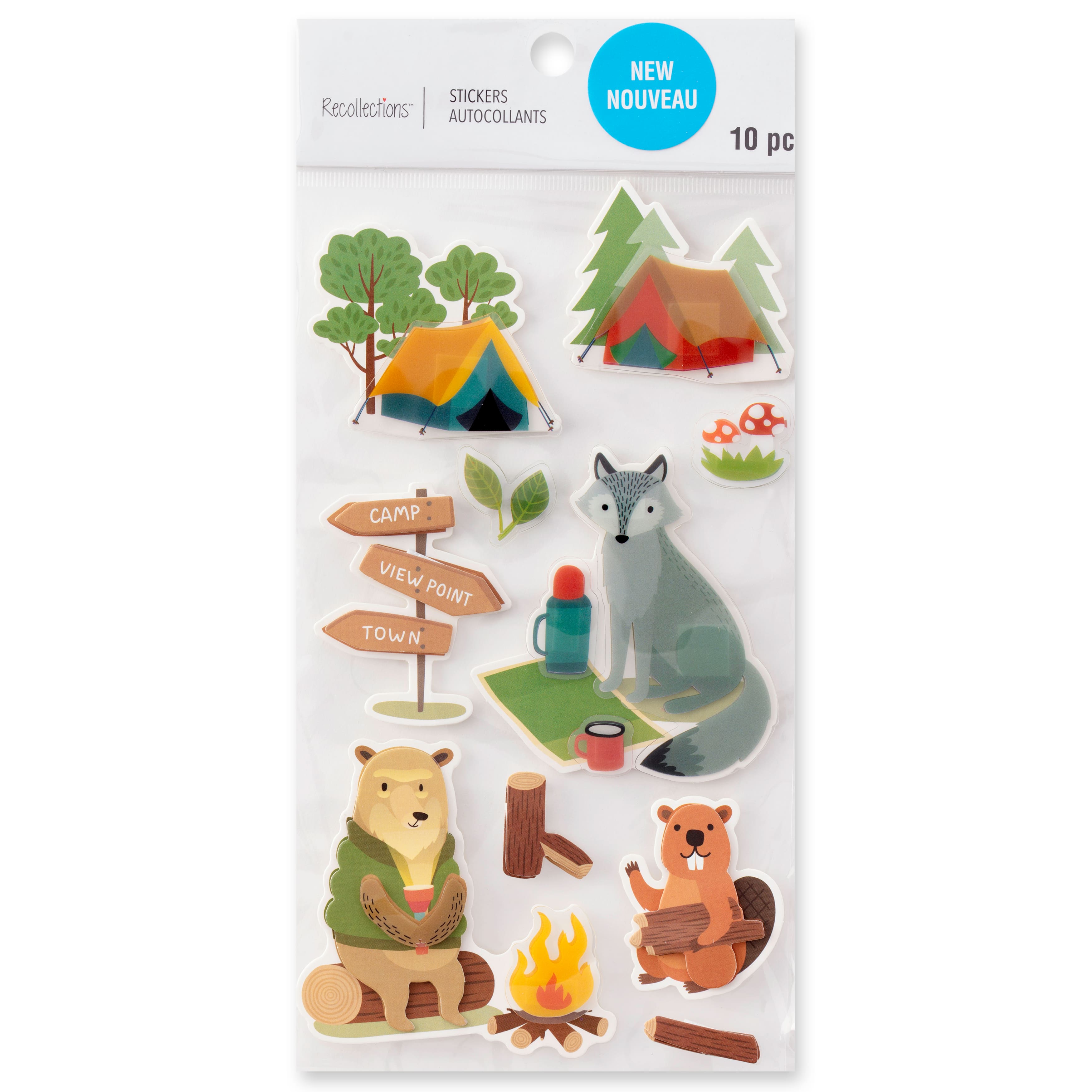 12 Pack: Animal Camper Stickers by Recollections™