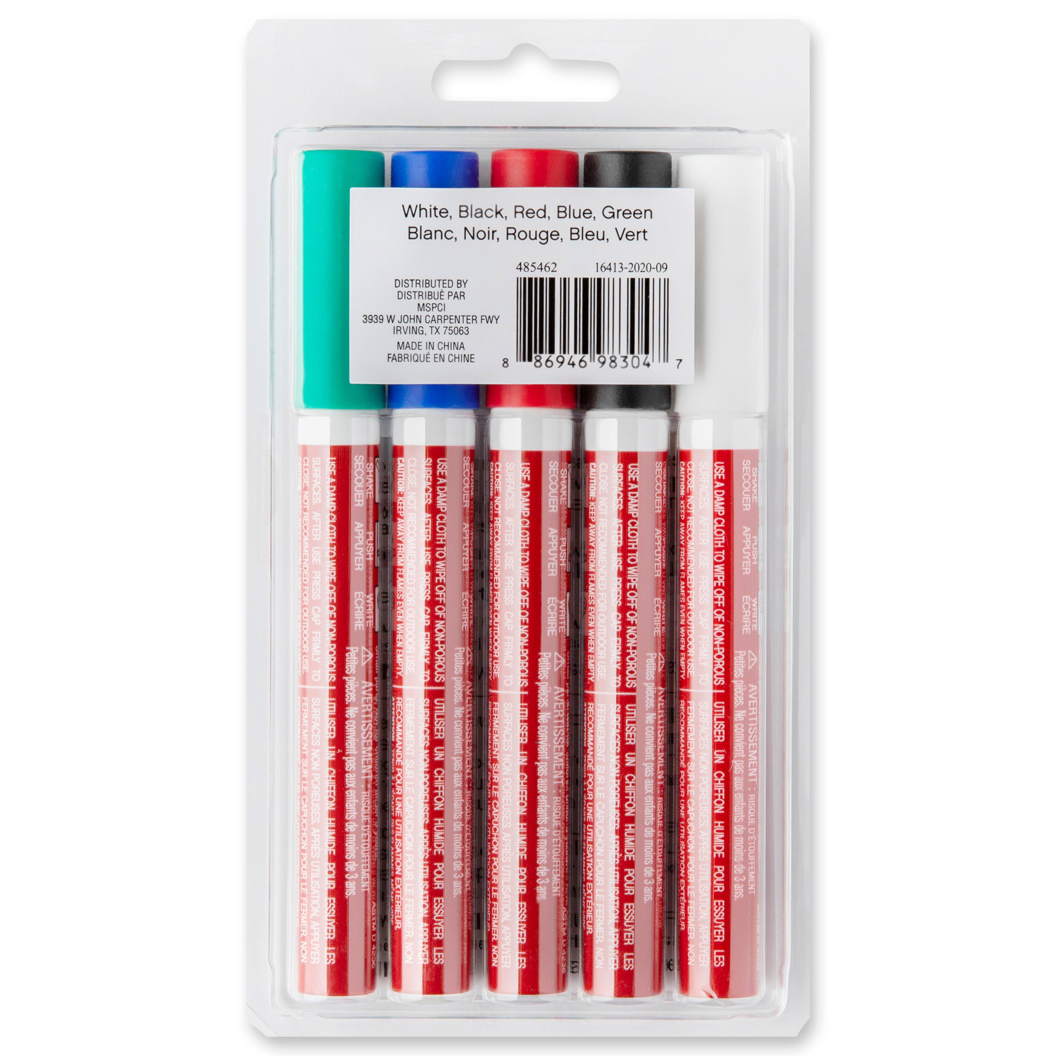 12 Packs: 5 ct. (60 total) Basic Fine-Point Chalk Marker Set by Craft Smart®