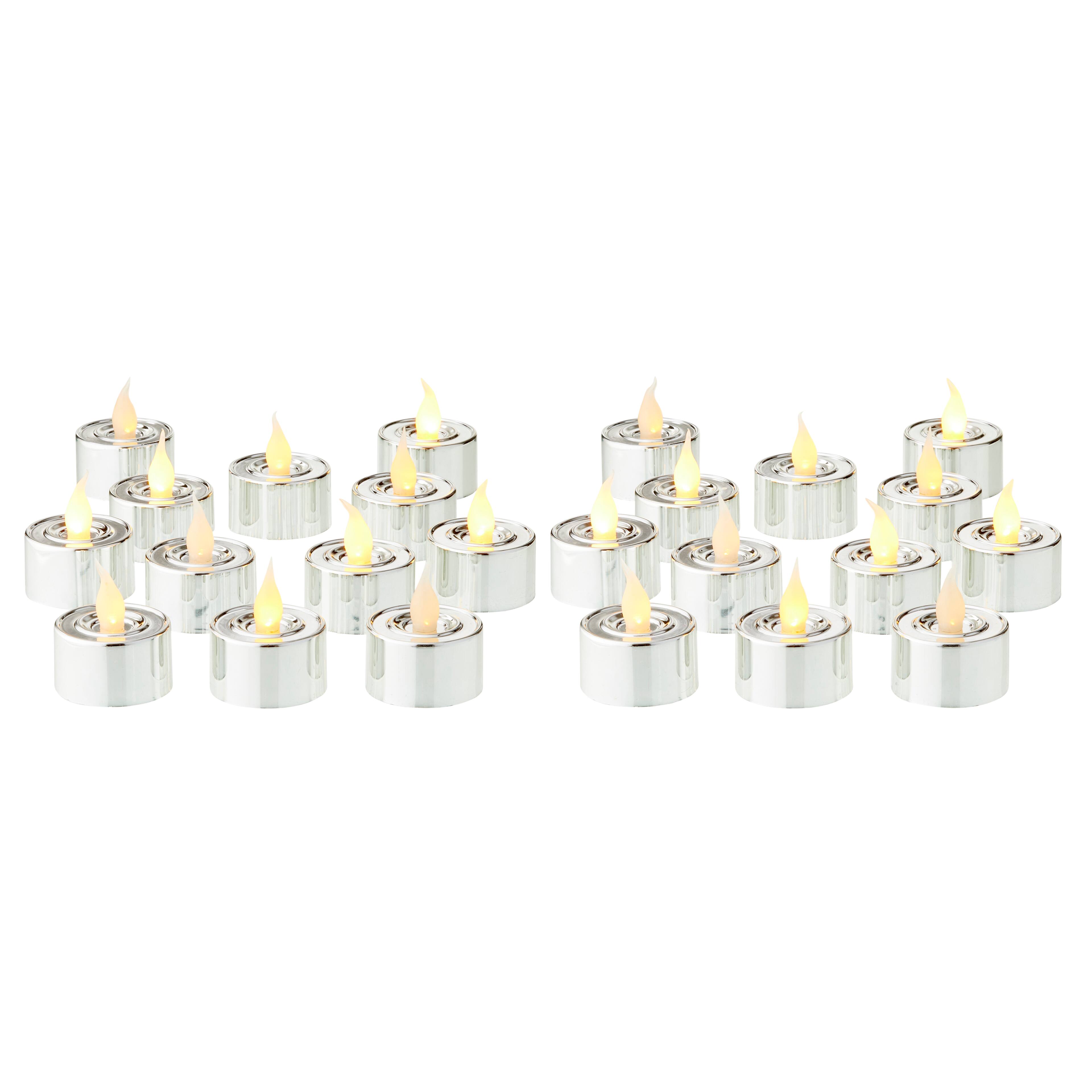 Silver LED Silver Tealight Candles, 24ct. by Ashland®