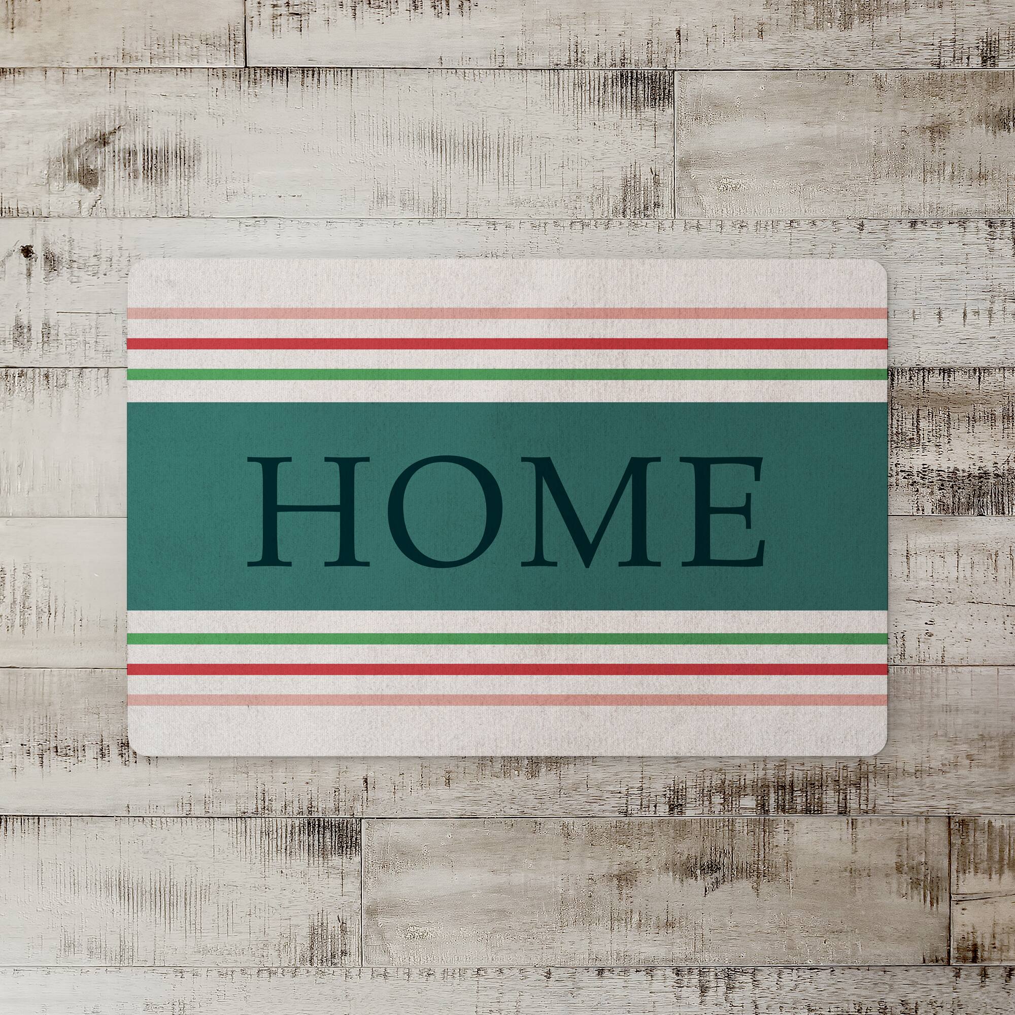 Striped Home Floor Mat