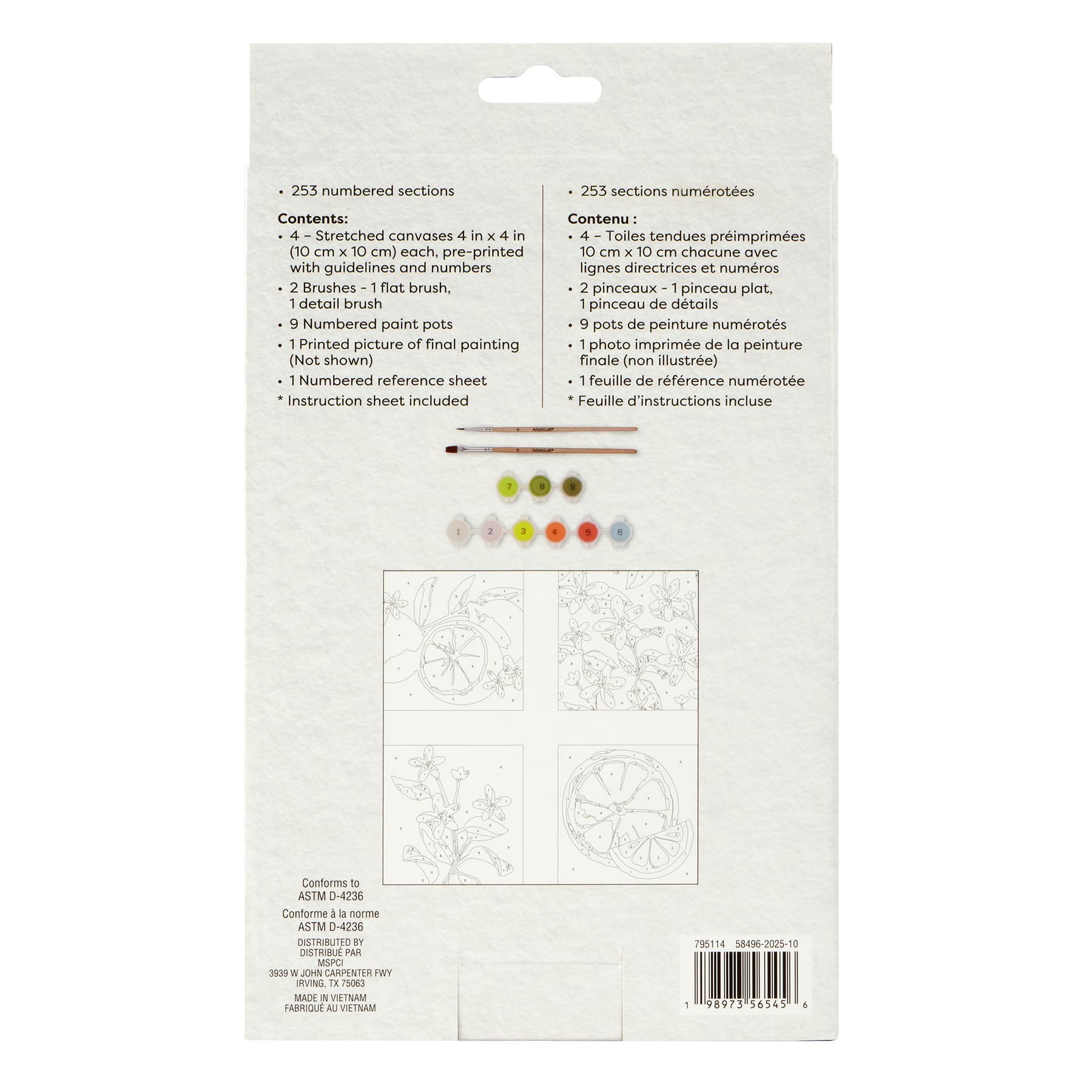 Citrus Paint-by-Number Gallery Mini Kit by Artist's Loft®