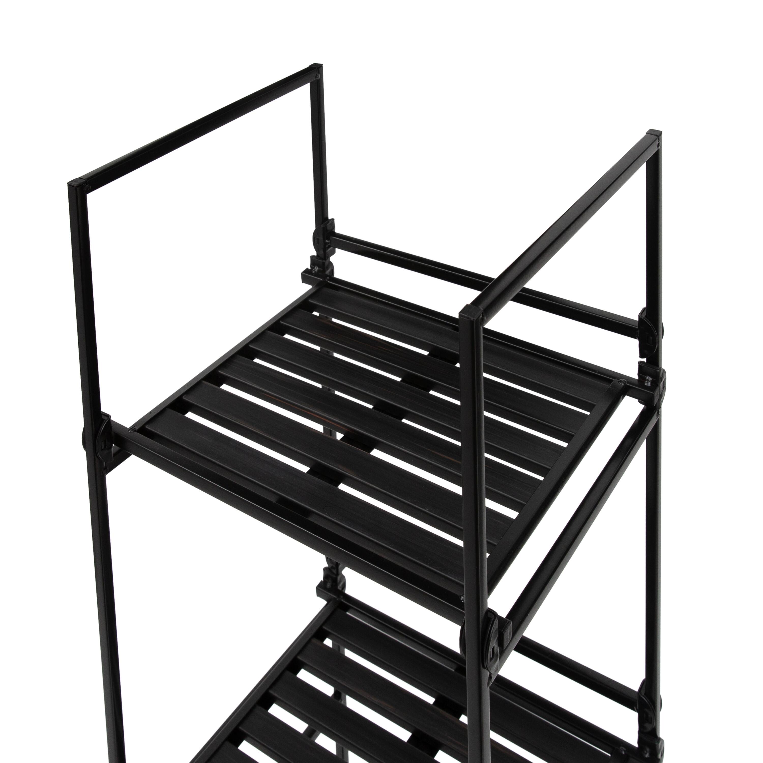Organize It All Espresso 5 Tier Square Freestanding Shelf