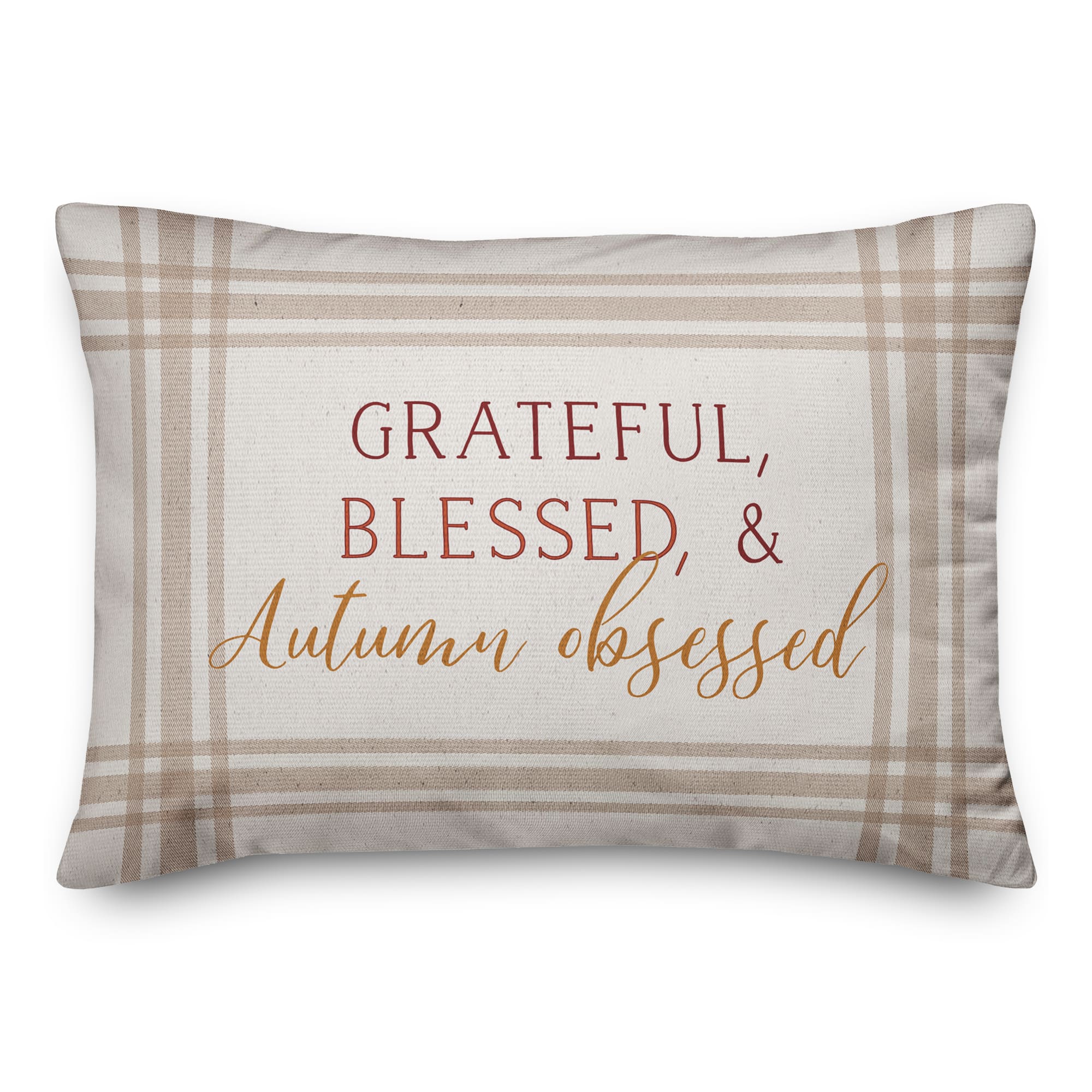 Grateful Blessed & Autumn Obsessed Indoor/Outdoor Pillow