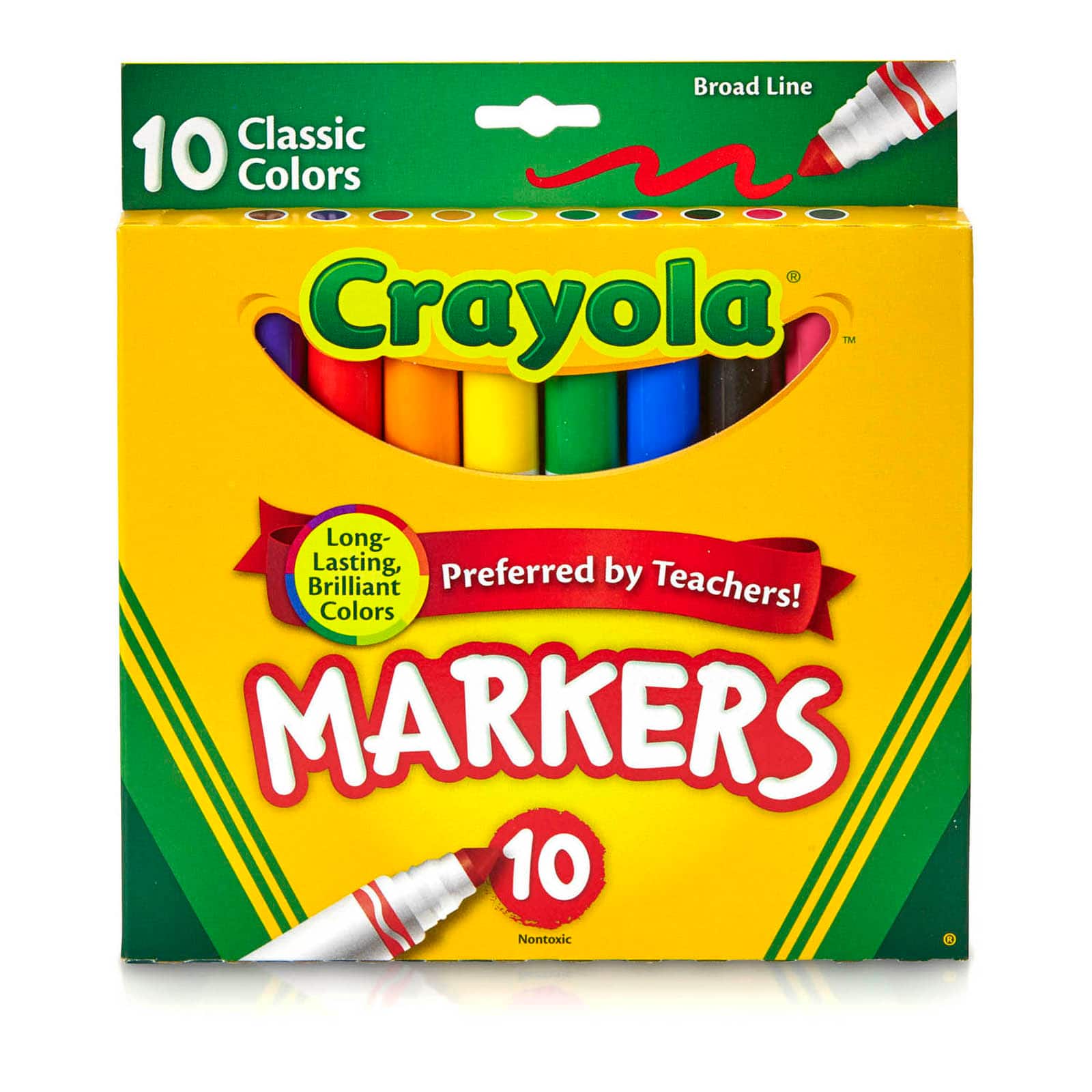 4 Packs: 6 Packs 10 ct. (240 total) Crayola® Classic Colors Broad Line Markers