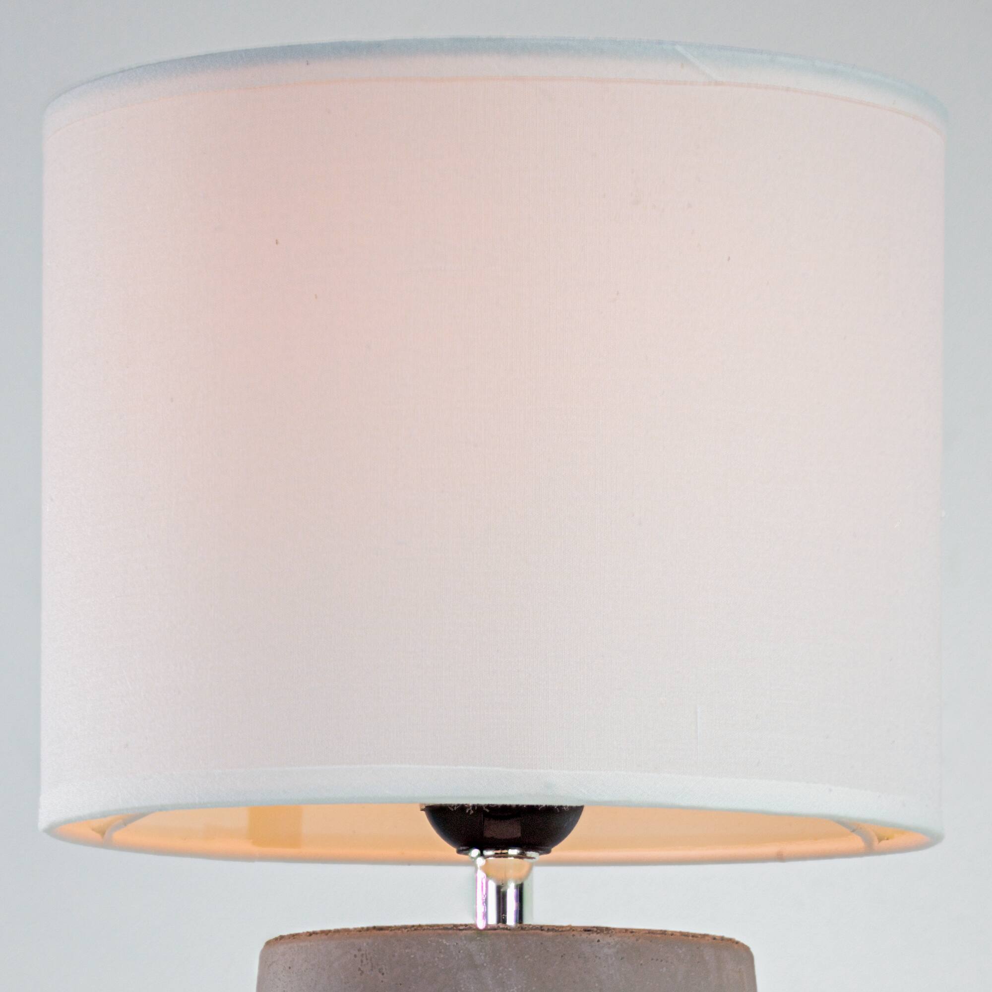 13" Tri-Tone Concrete Table Lamp with Canvas Shade