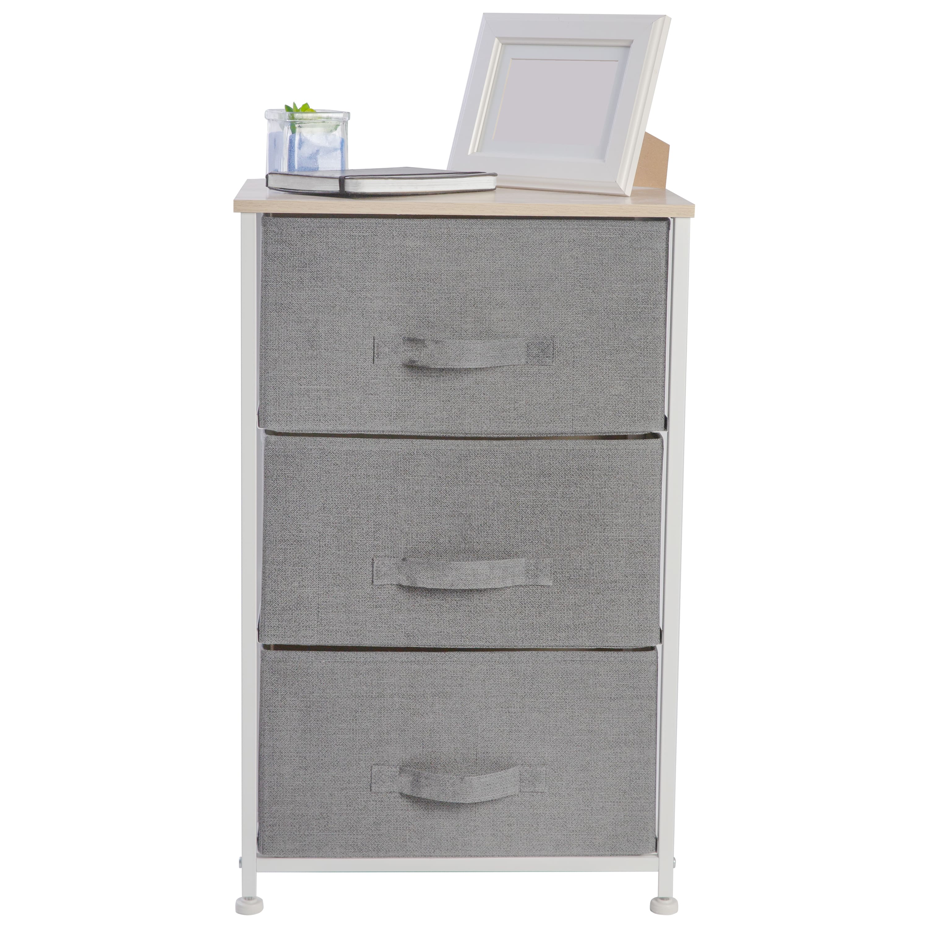 Simplify Gray 3 Drawer Storage Chest