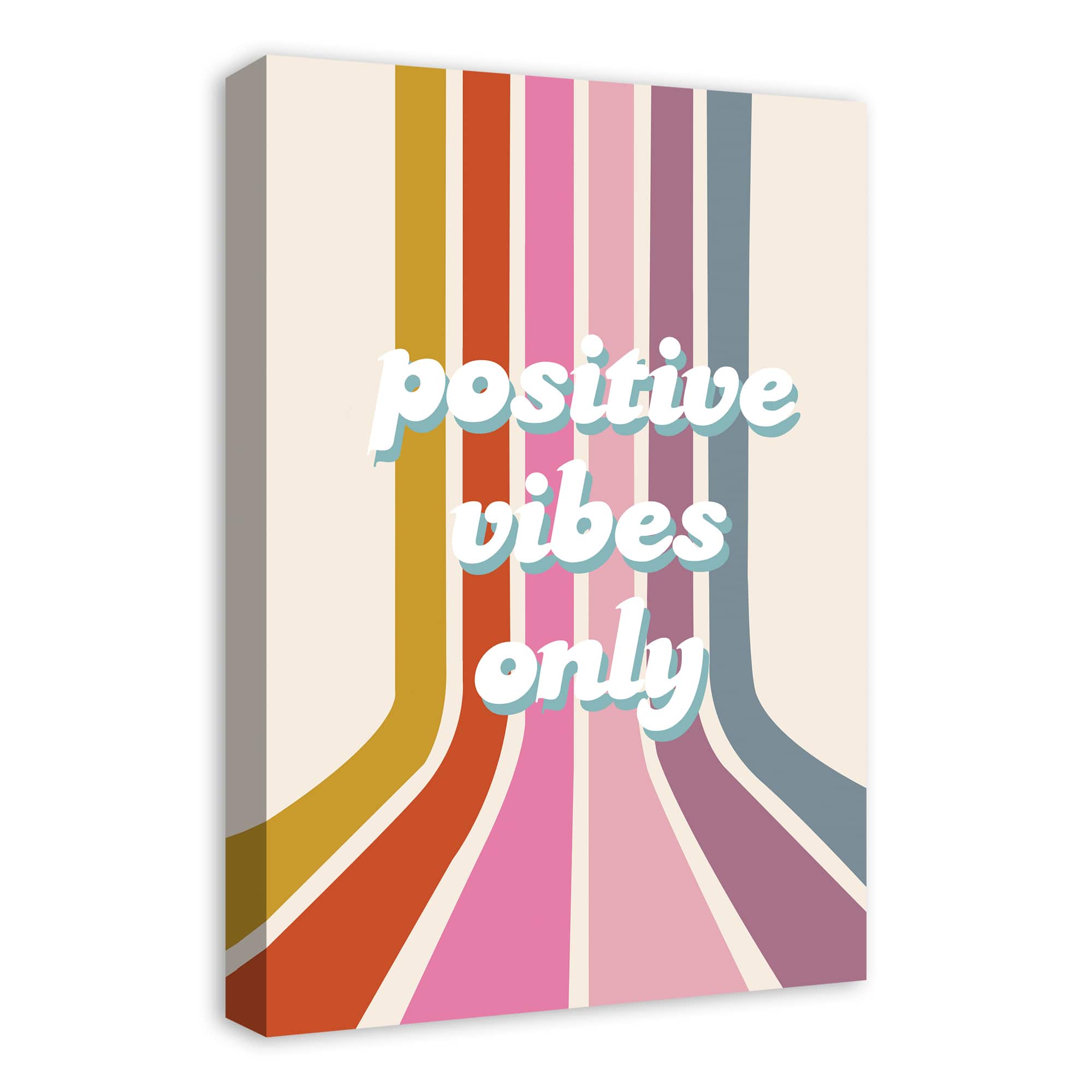 Positive Vibes Only Canvas Wall Art