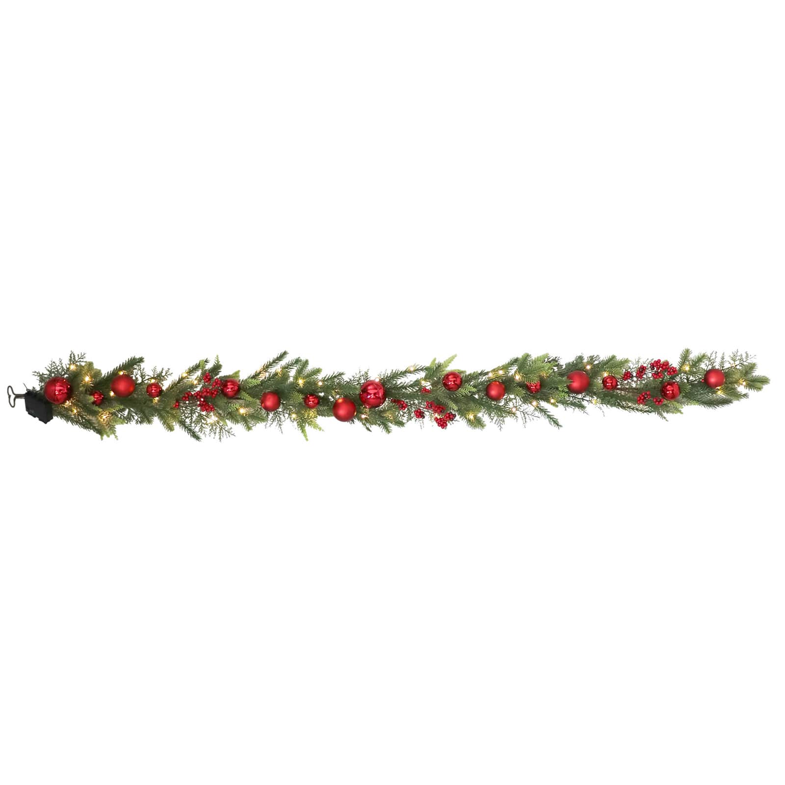6ft. Pre-Lit Red Ornament &#x26; Berry Garland by Ashland&#xAE;