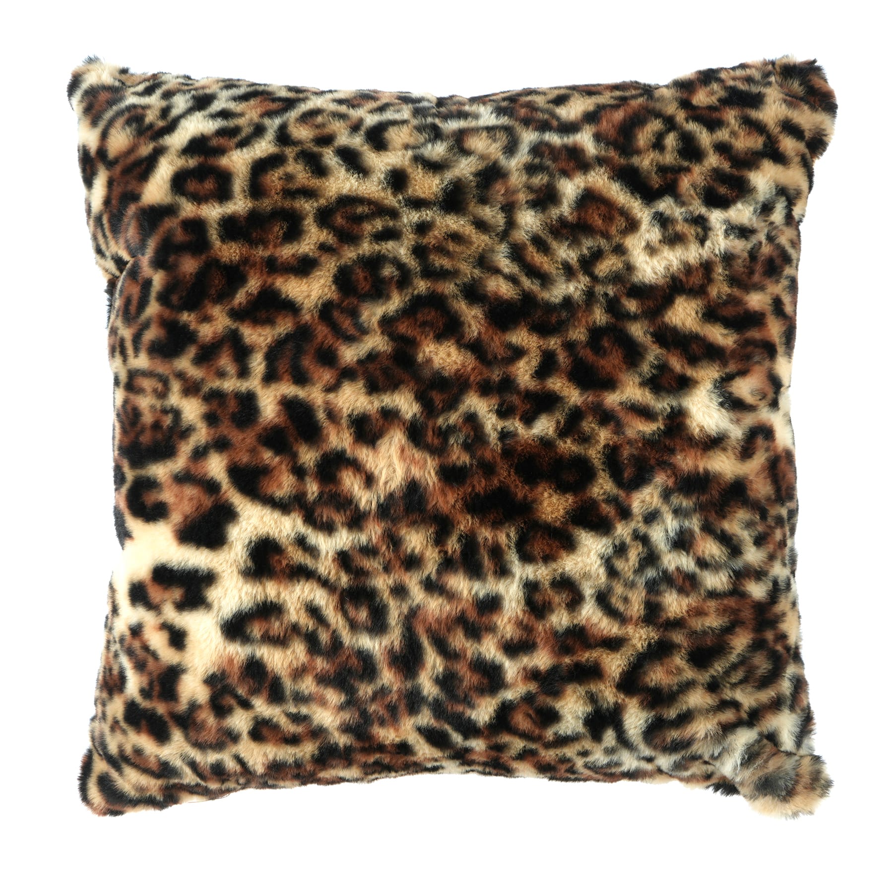 16" Leopard Faux Fur Throw Pillow by Ashland®